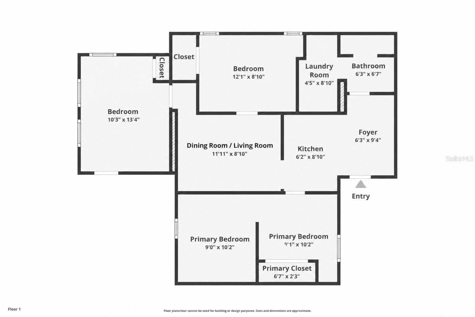 back/second home 2D layout - 1751 29TH AVE N, ST PETERSBURG