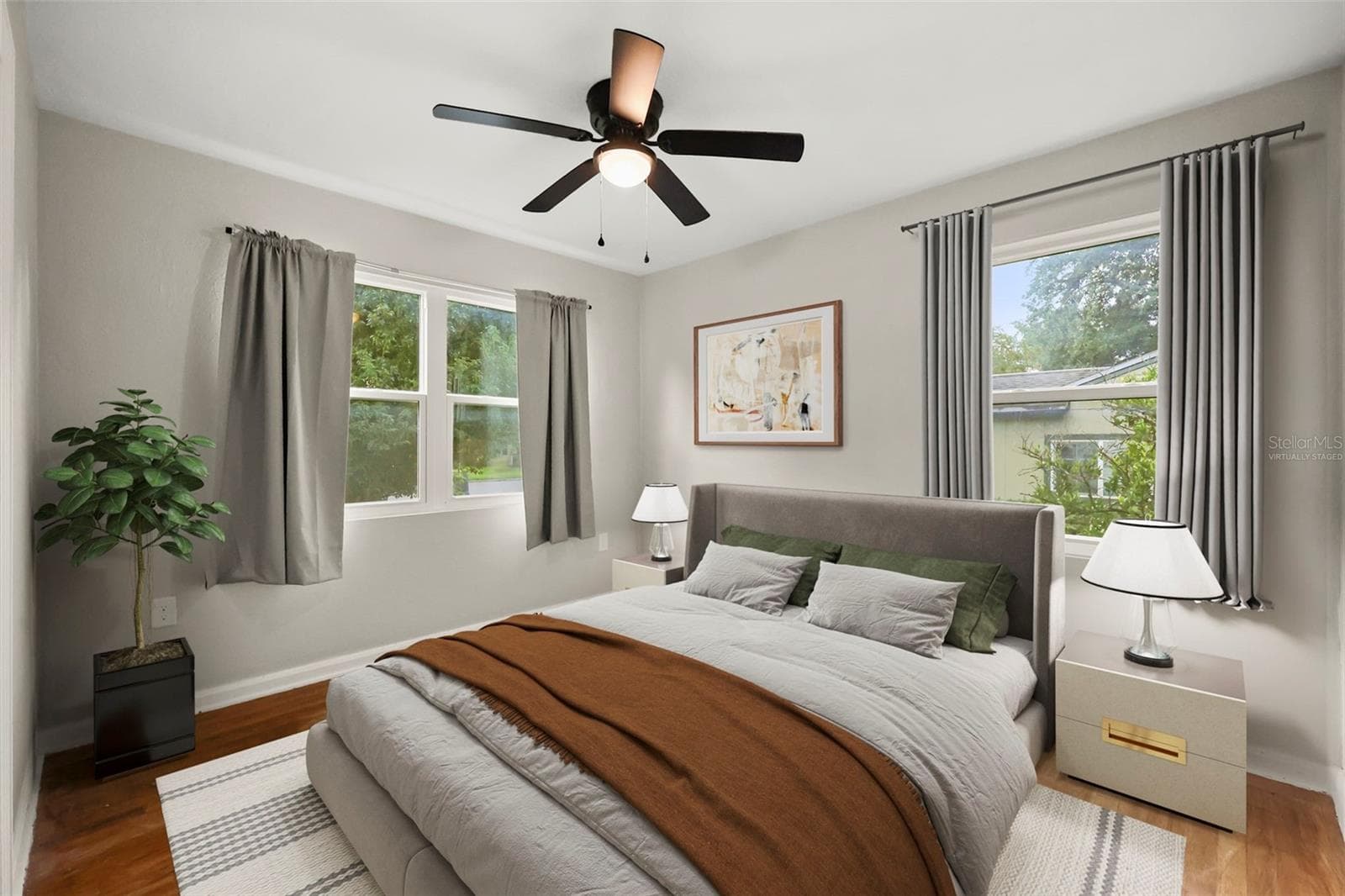 Virtually staged bedroom - 2410 ORANGE AVE, SANFORD