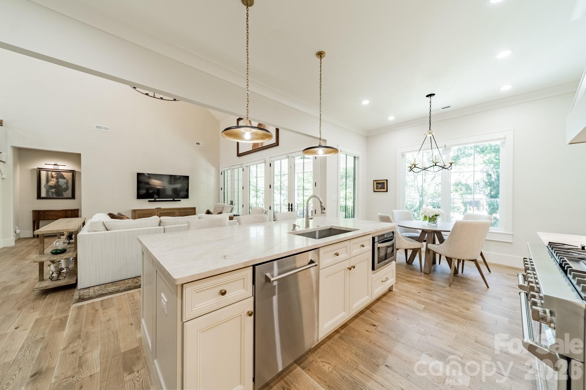 Open Kitchen with Quartzite Countertops - 3319 Gresham Place, Charlotte