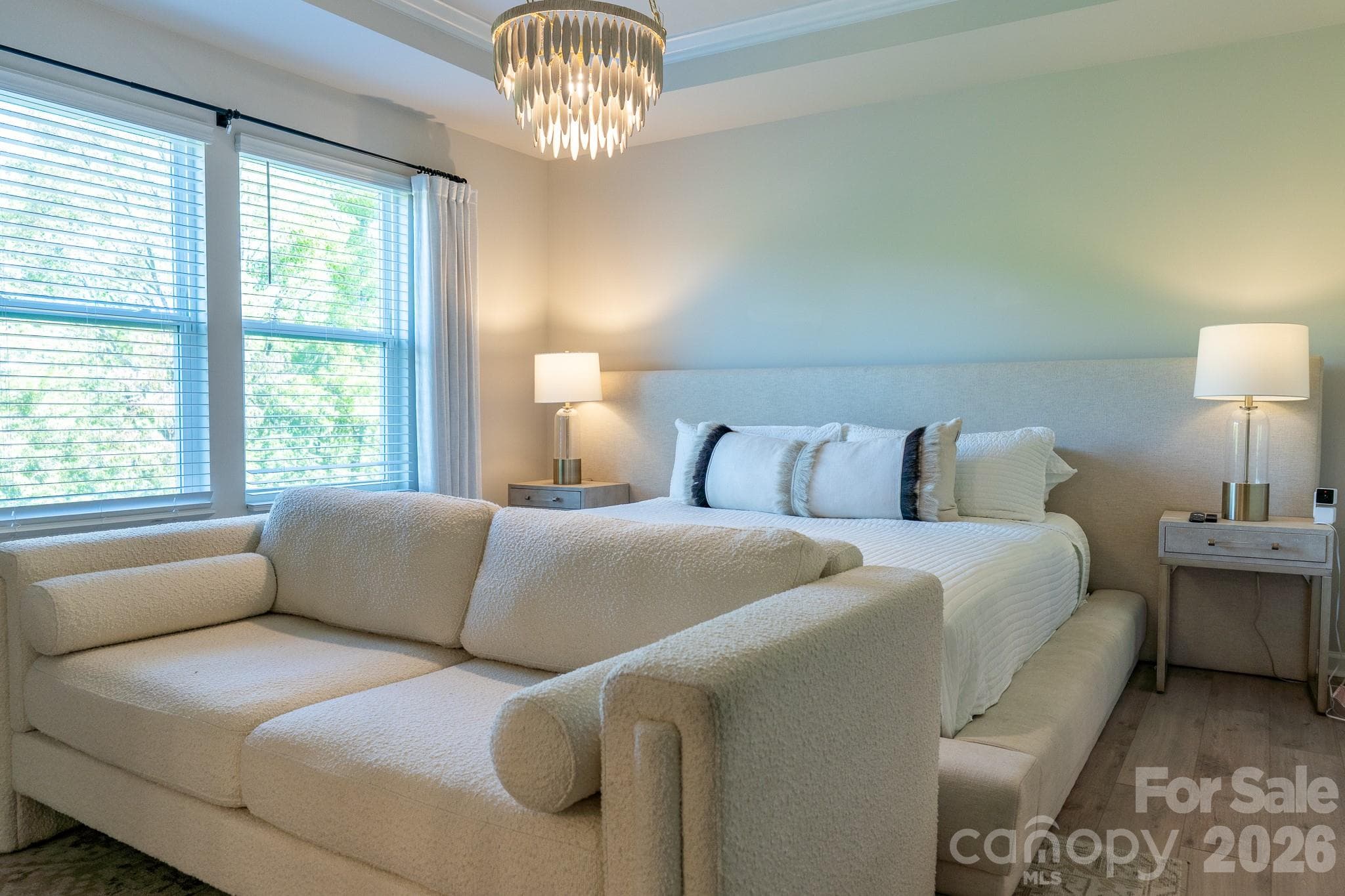 Custom headboard for primary bedroom - 9238 Northfield Crossing Drive, Charlotte