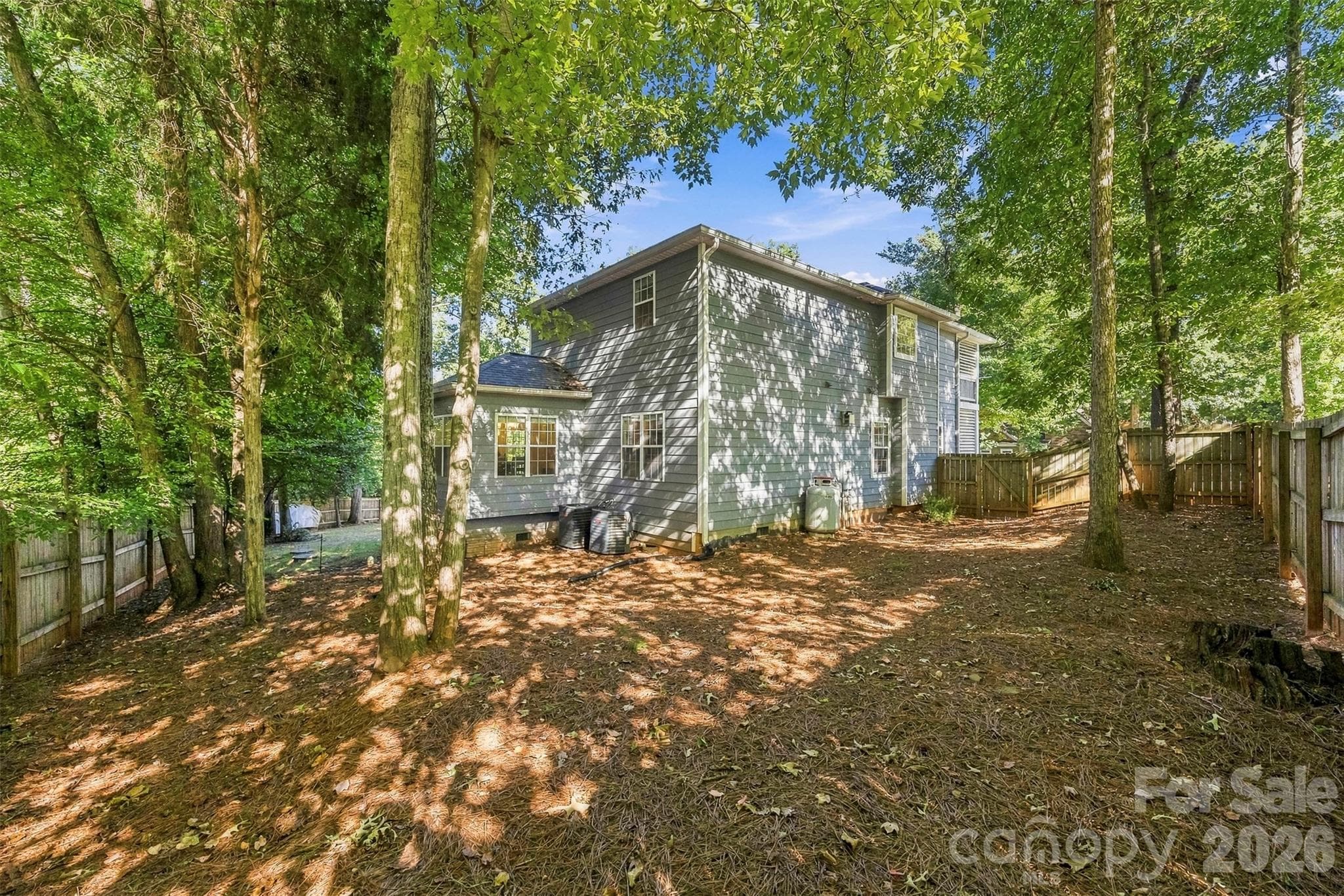 View of large side yard - 109 Fulton Farms Lane, Mooresville