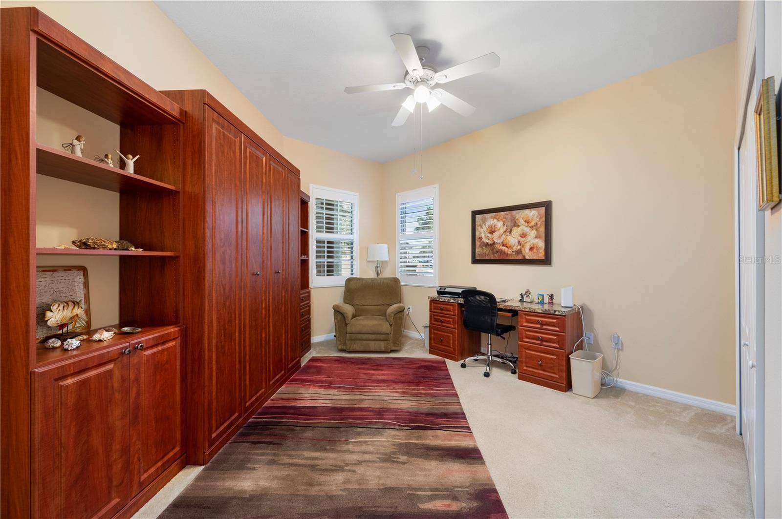 Guest bedroom with Murphy bed, built-in shelving - 24024 BUCKINGHAM WAY, PORT CHARLOTTE