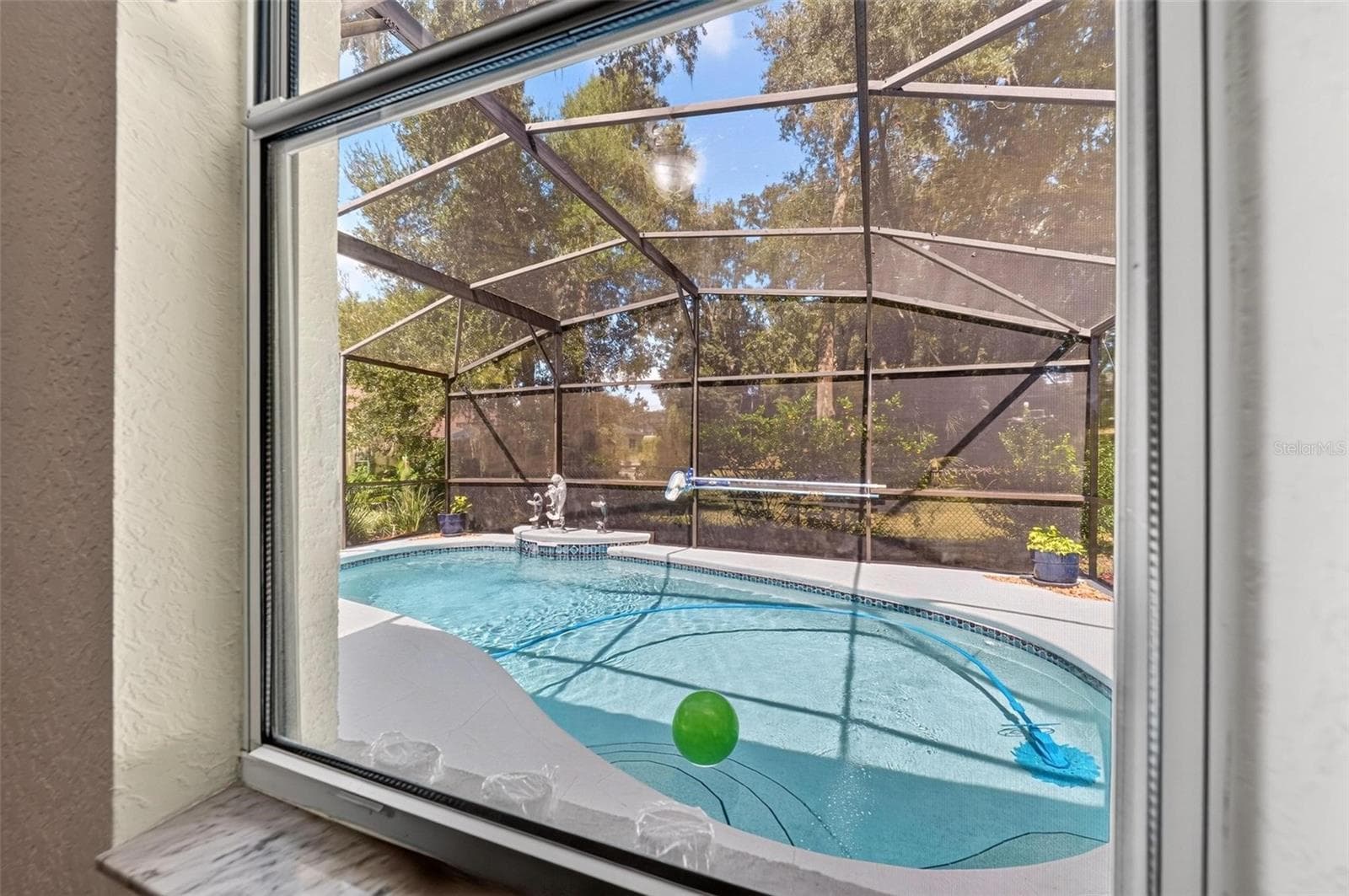 Pool with Birdcage - 211 HANGING MOSS LN, LADY LAKE