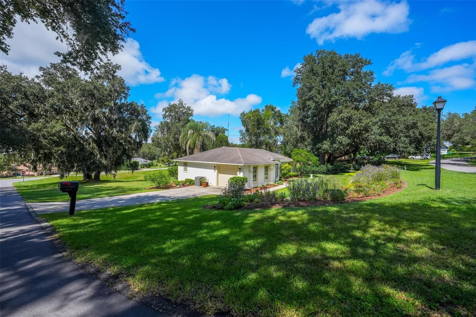 side view with garage - 211 HANGING MOSS LN, LADY LAKE