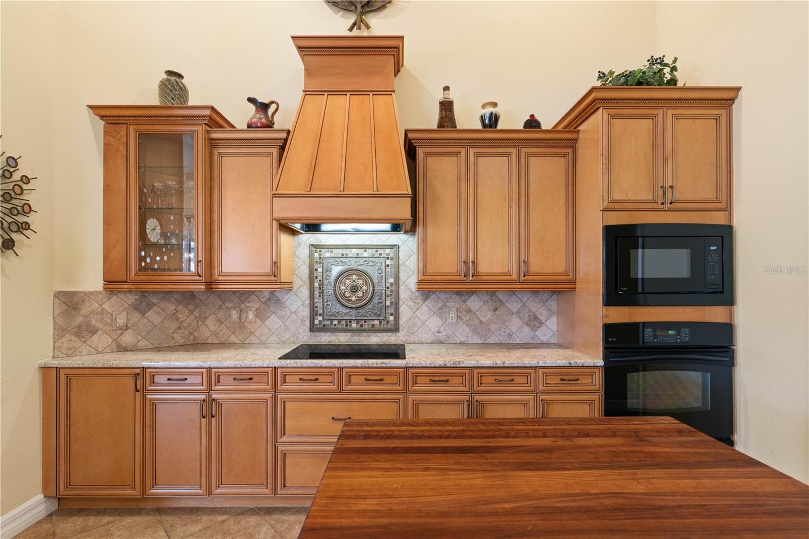 Kitchen has center island w/butcher block counter - 1448 KIWI CT, PUNTA GORDA