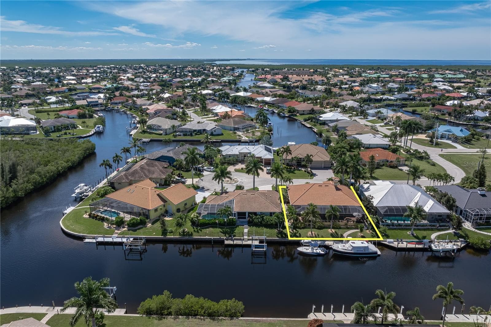 View of canals and the back of home - 1448 KIWI CT, PUNTA GORDA