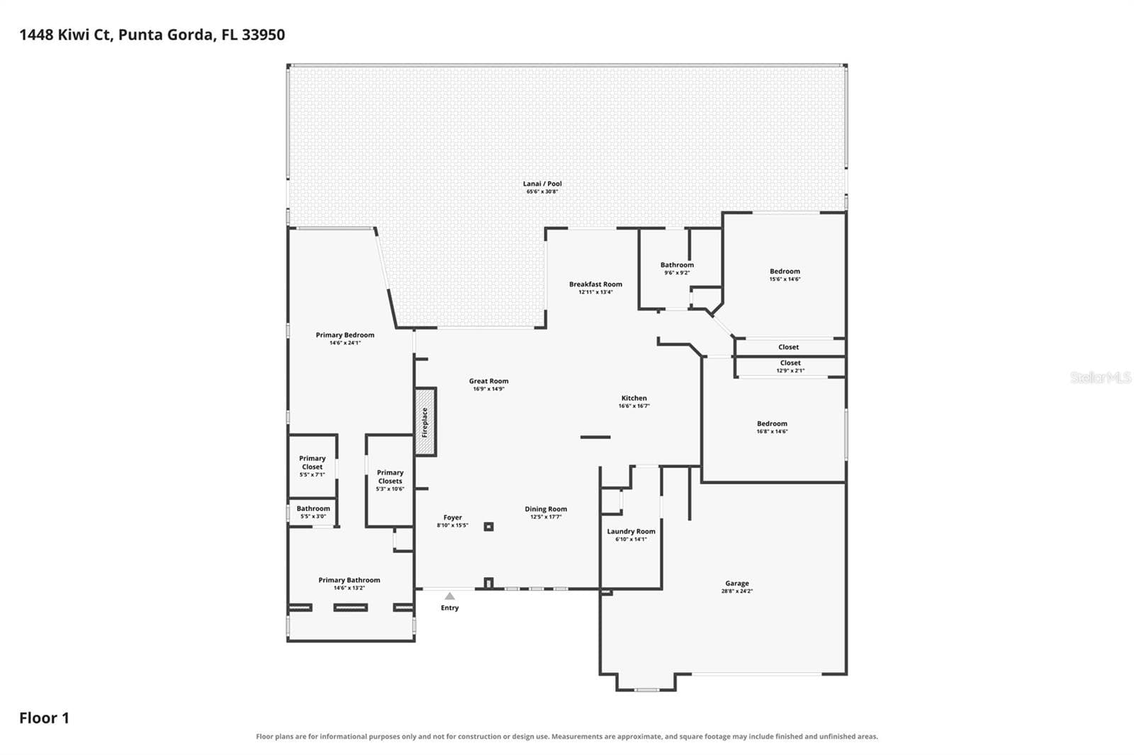 Floor Plan - 1448 KIWI CT, PUNTA GORDA