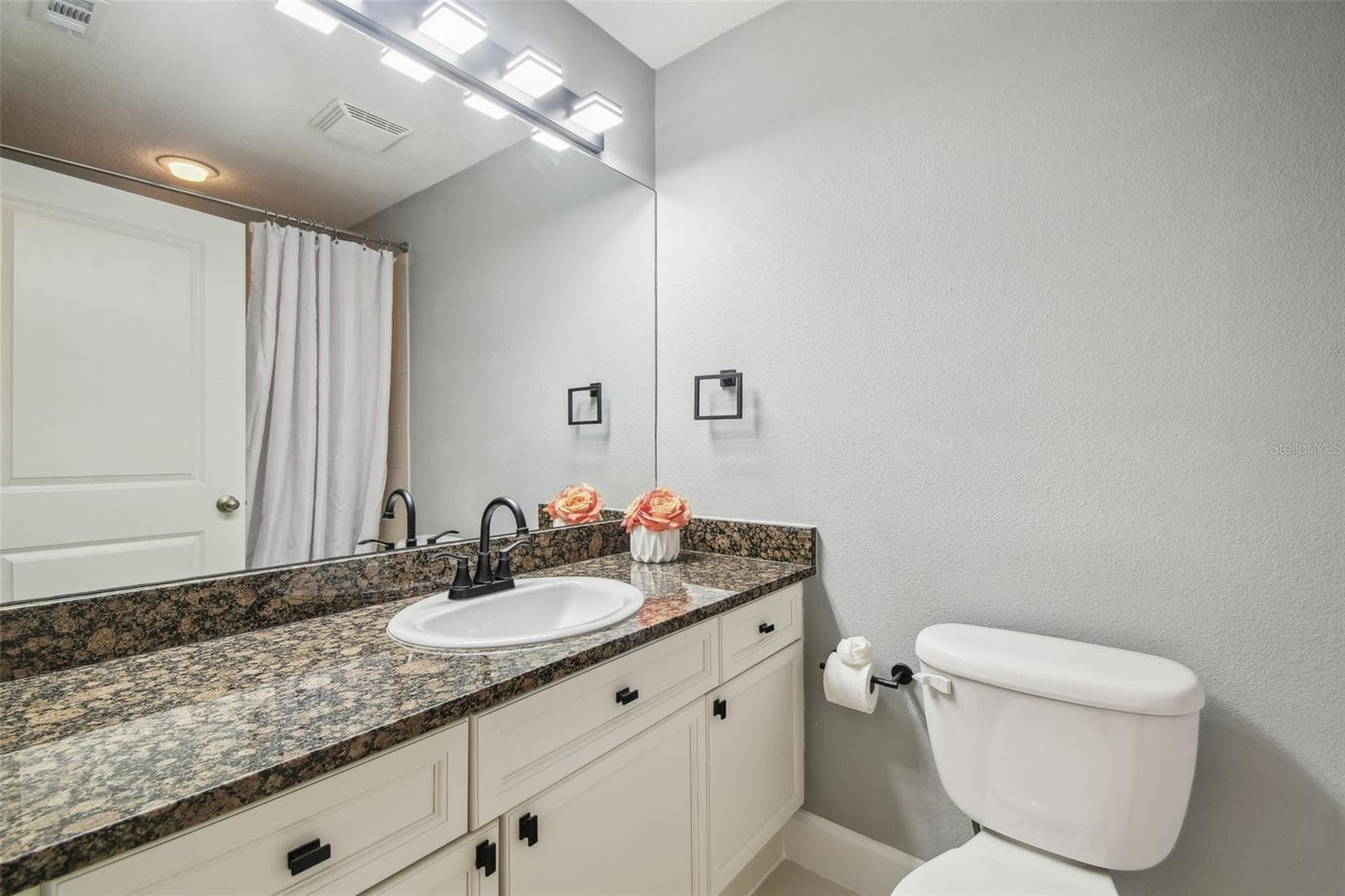 Guest bathroom with stone countertops and tub/shower combo. - 435 S OREGON AVE #304, TAMPA