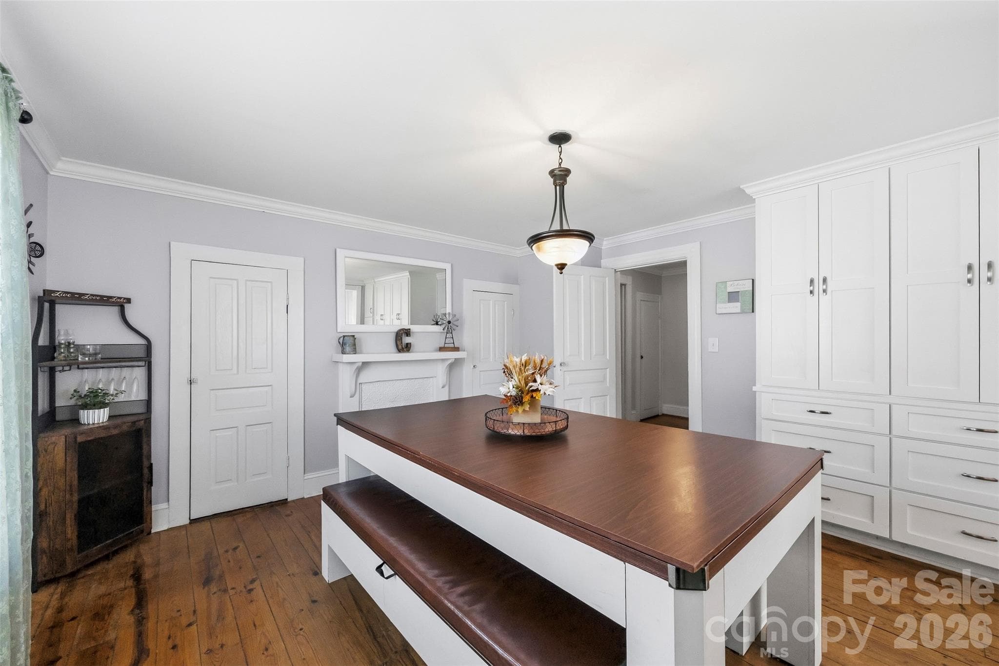 Dining room spacious built-ins - 322 E Main Street, Maiden