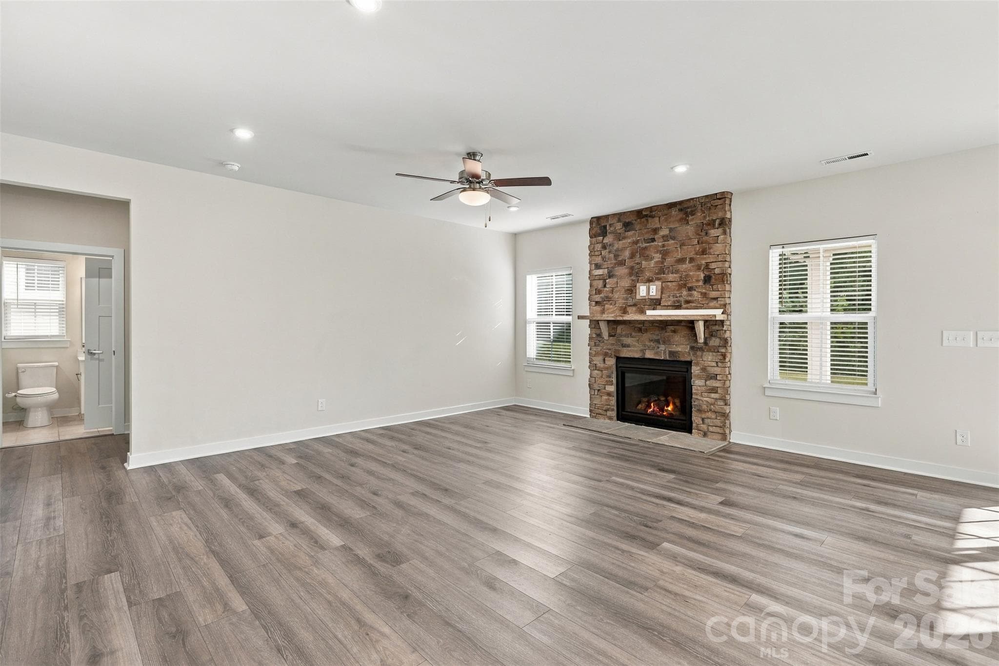 Upgraded Fireplace with stone work - Mooresville