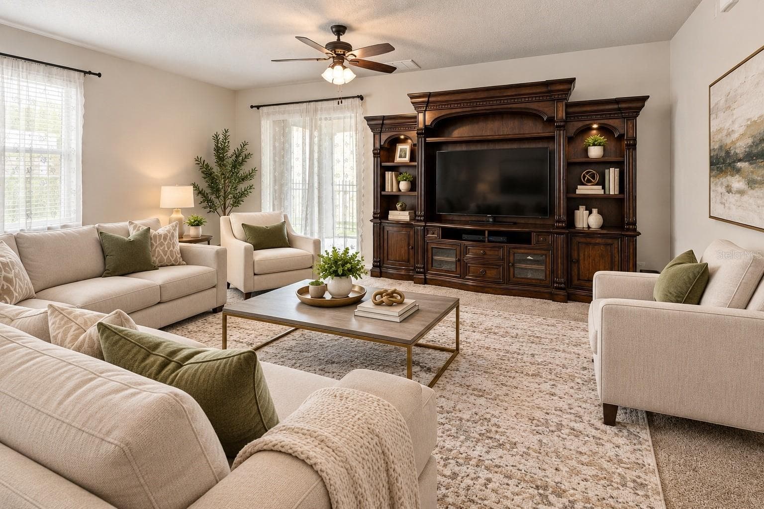 Virtual staging Family Room - 6049 FENDER CT, ORLANDO
