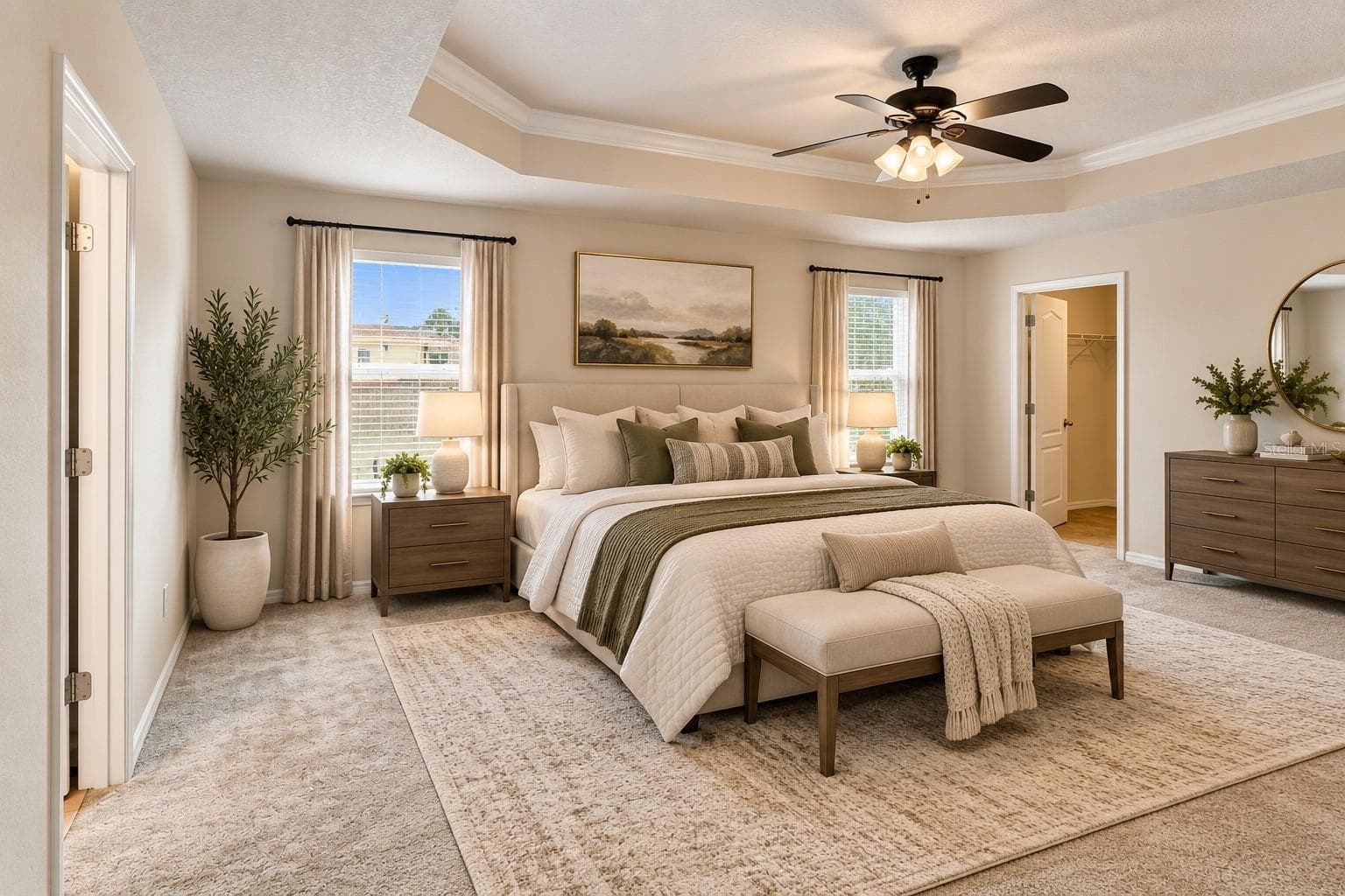 Virtual Staging Primary bedroom - 6049 FENDER CT, ORLANDO