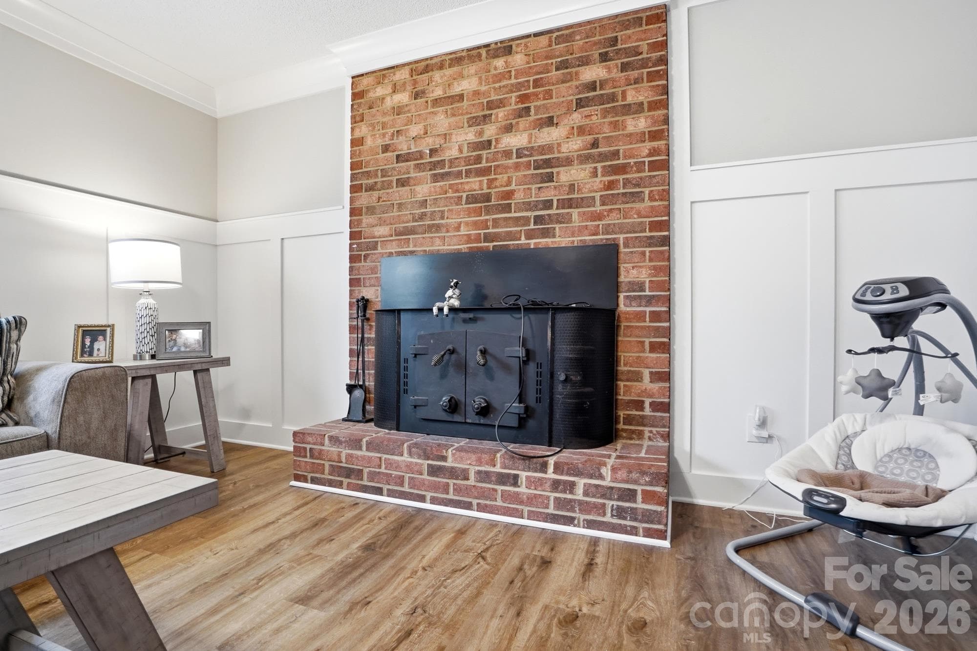 Brick Fireplace with cast iron insert. Burns real wood. - 1564 Marett Boulevard Extension, Rock Hill