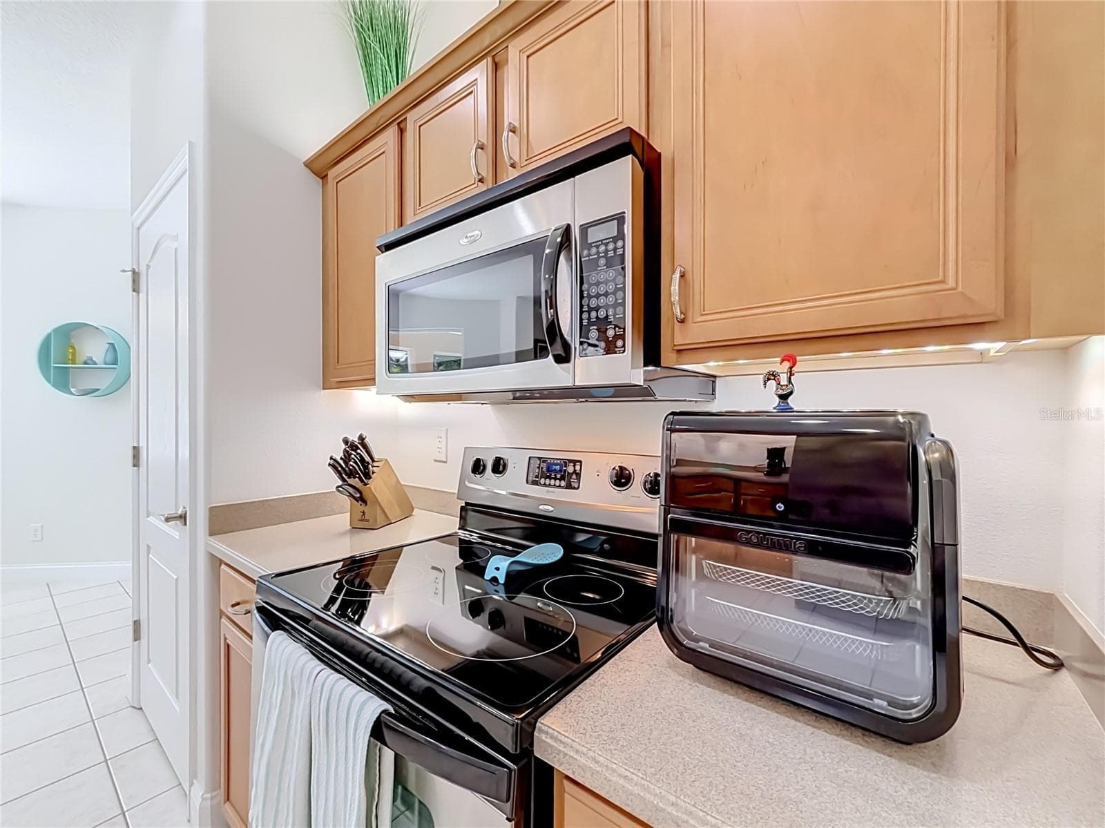 Stainless range and built-in microwave - 2452 W ARBUTUS DR, CITRUS SPRINGS