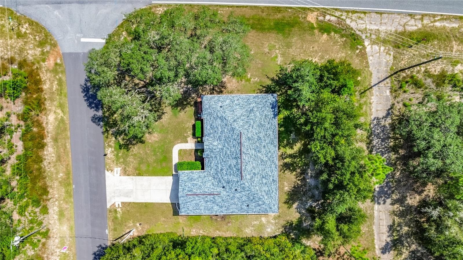 Overhead view of the roof and lot - 2452 W ARBUTUS DR, CITRUS SPRINGS