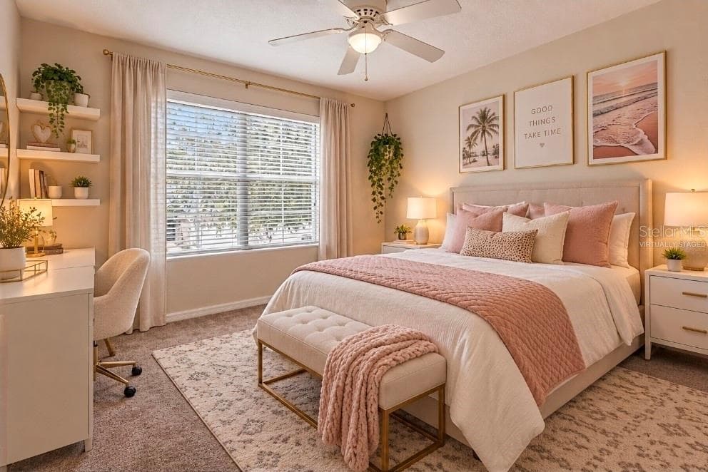 VIRTUALLY STAGED Bedroom 2 - 15515 CAMPDEN ST, WINTER GARDEN