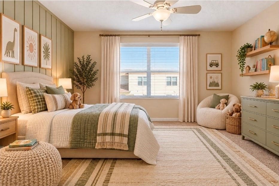 VIRTUALLY STAGED Bedroom 3 - 15515 CAMPDEN ST, WINTER GARDEN