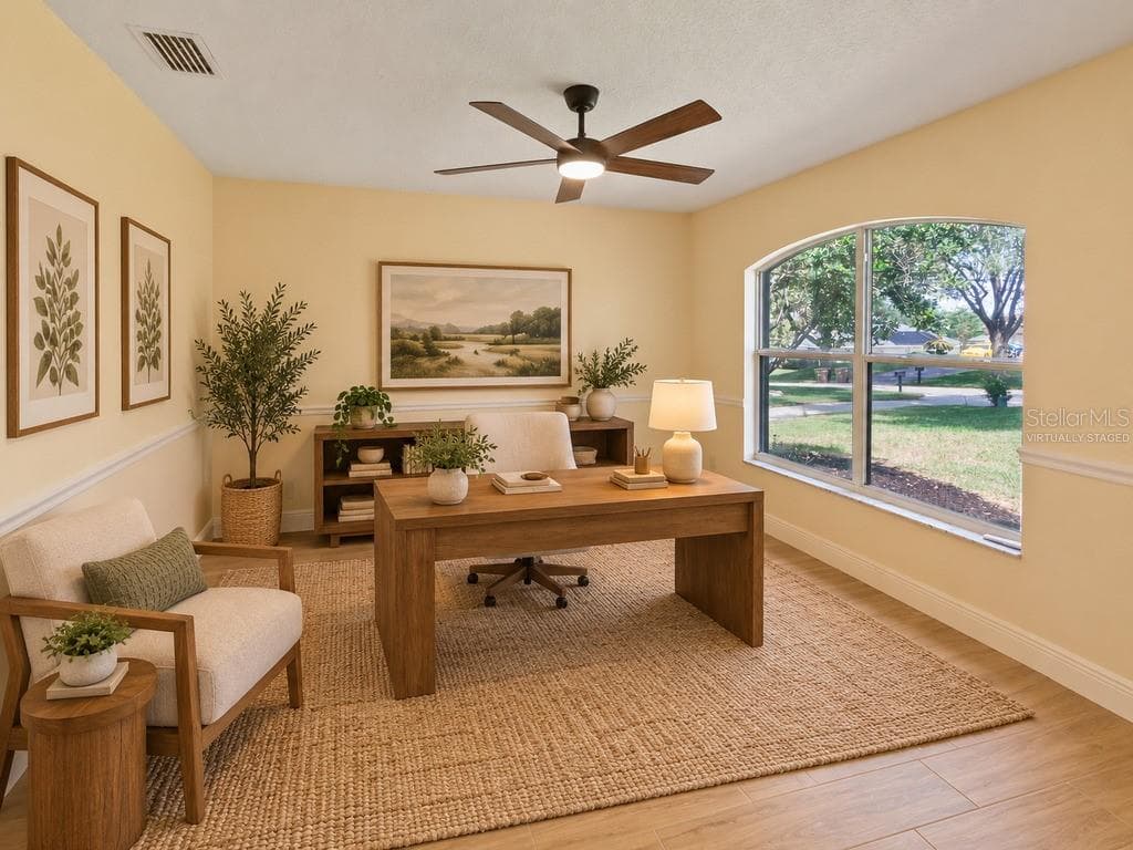 Virtually Staged - Office at front of home - 10814 VINEYARD CT, CLERMONT