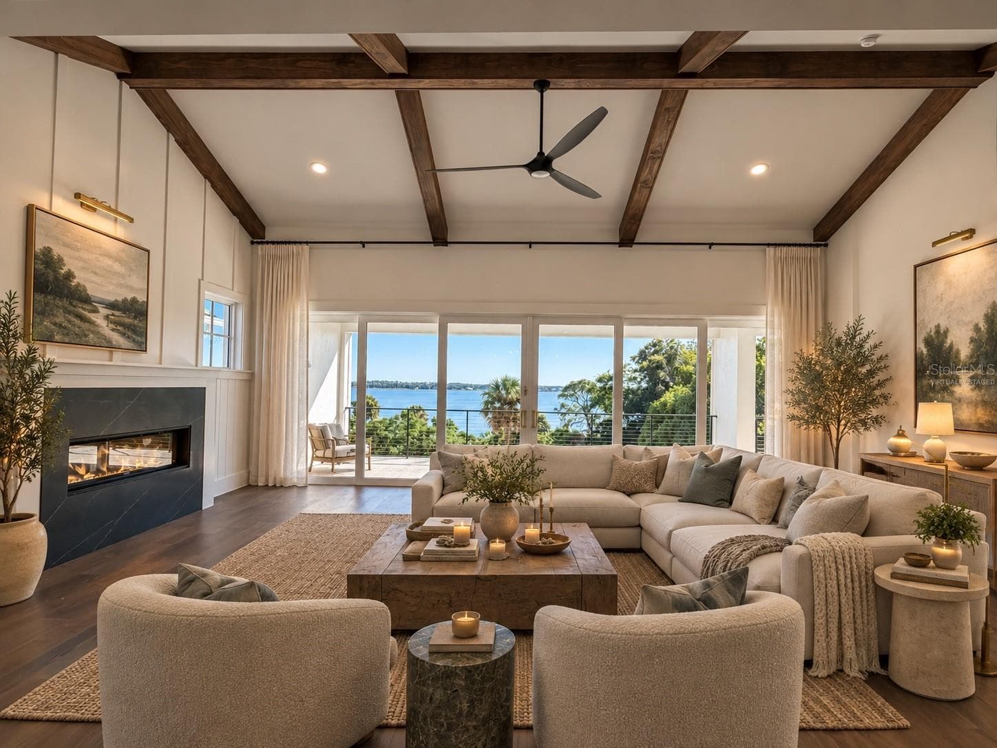 Virtually Staged Family Room - 594 CASEY LOOP, MOUNT DORA