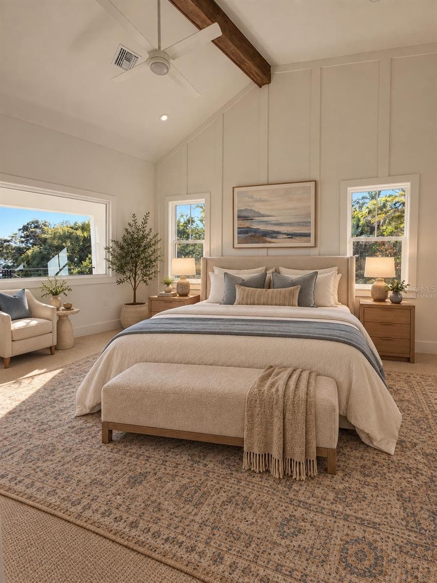 Virtually staged Primary Bedroom - 594 CASEY LOOP, MOUNT DORA