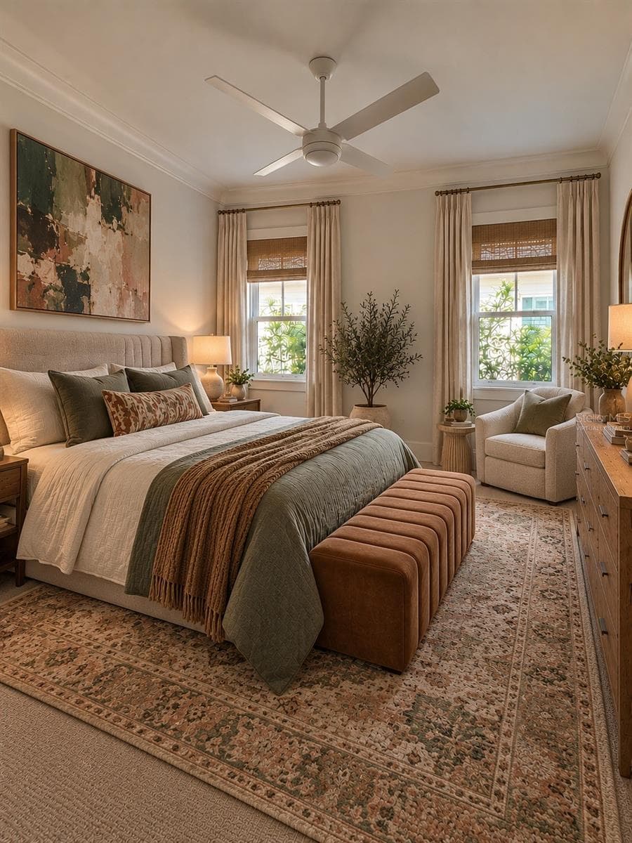 Virtually Staged Bedroom 2 - 594 CASEY LOOP, MOUNT DORA