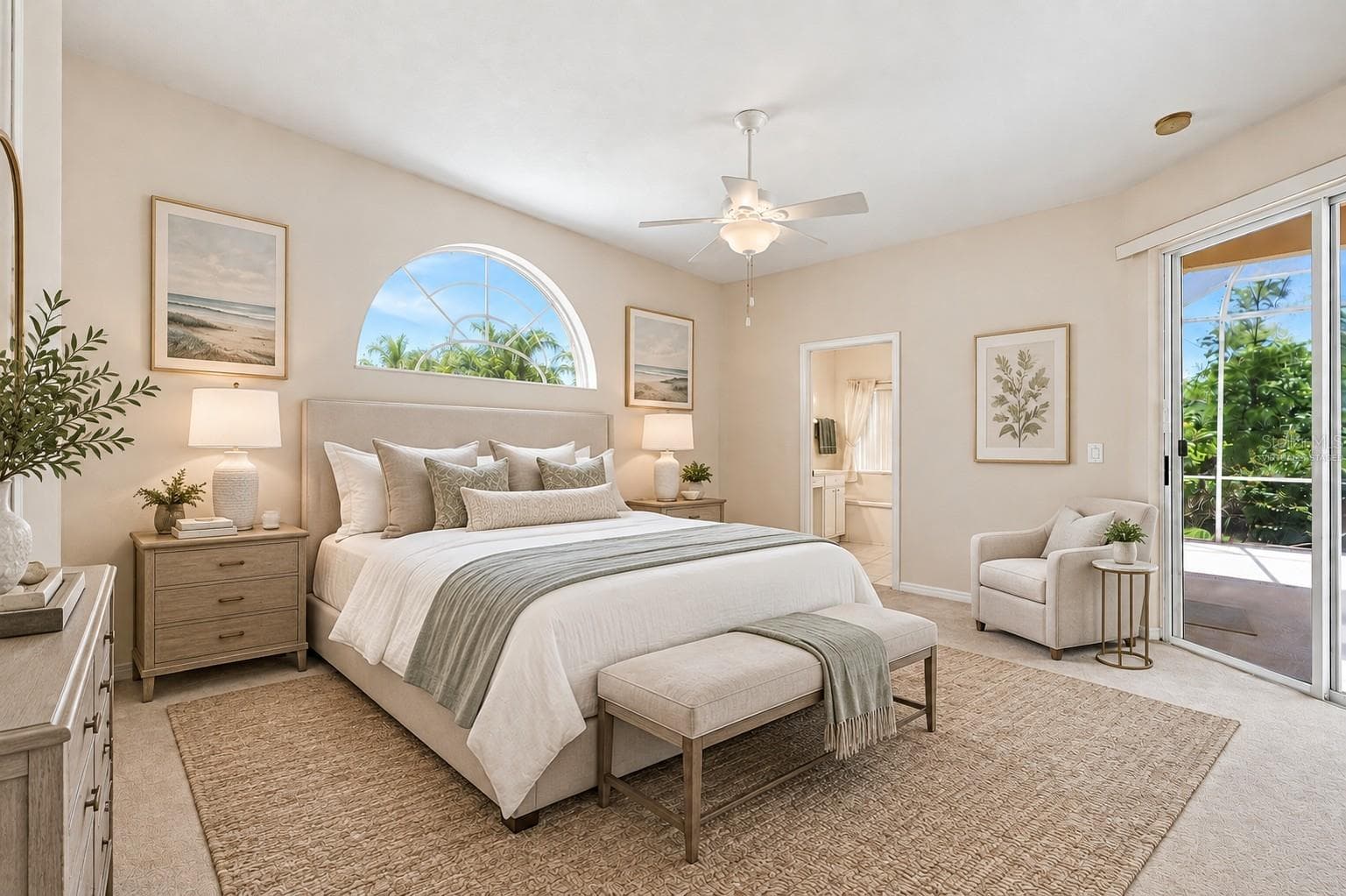 Virtually Staged Primary Bedroom - 8492 IDLEWOOD CT, LAKEWOOD RANCH