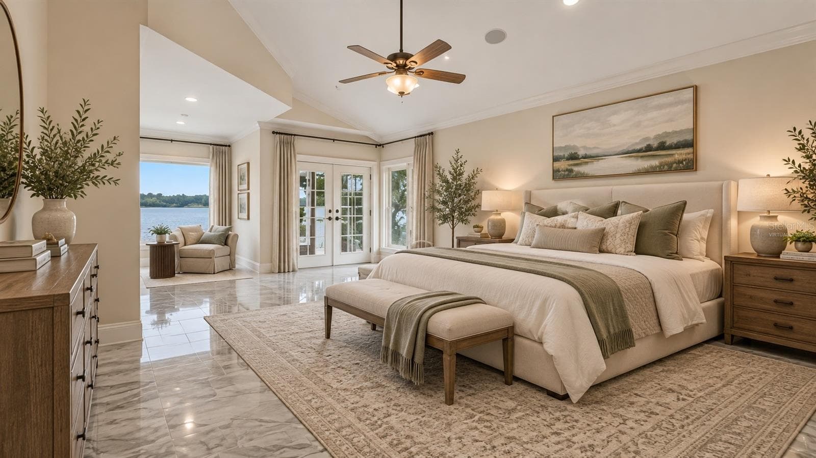 Virtually Staged - Primary Bedroom - 5934 PIER PLACE DR, LAKELAND