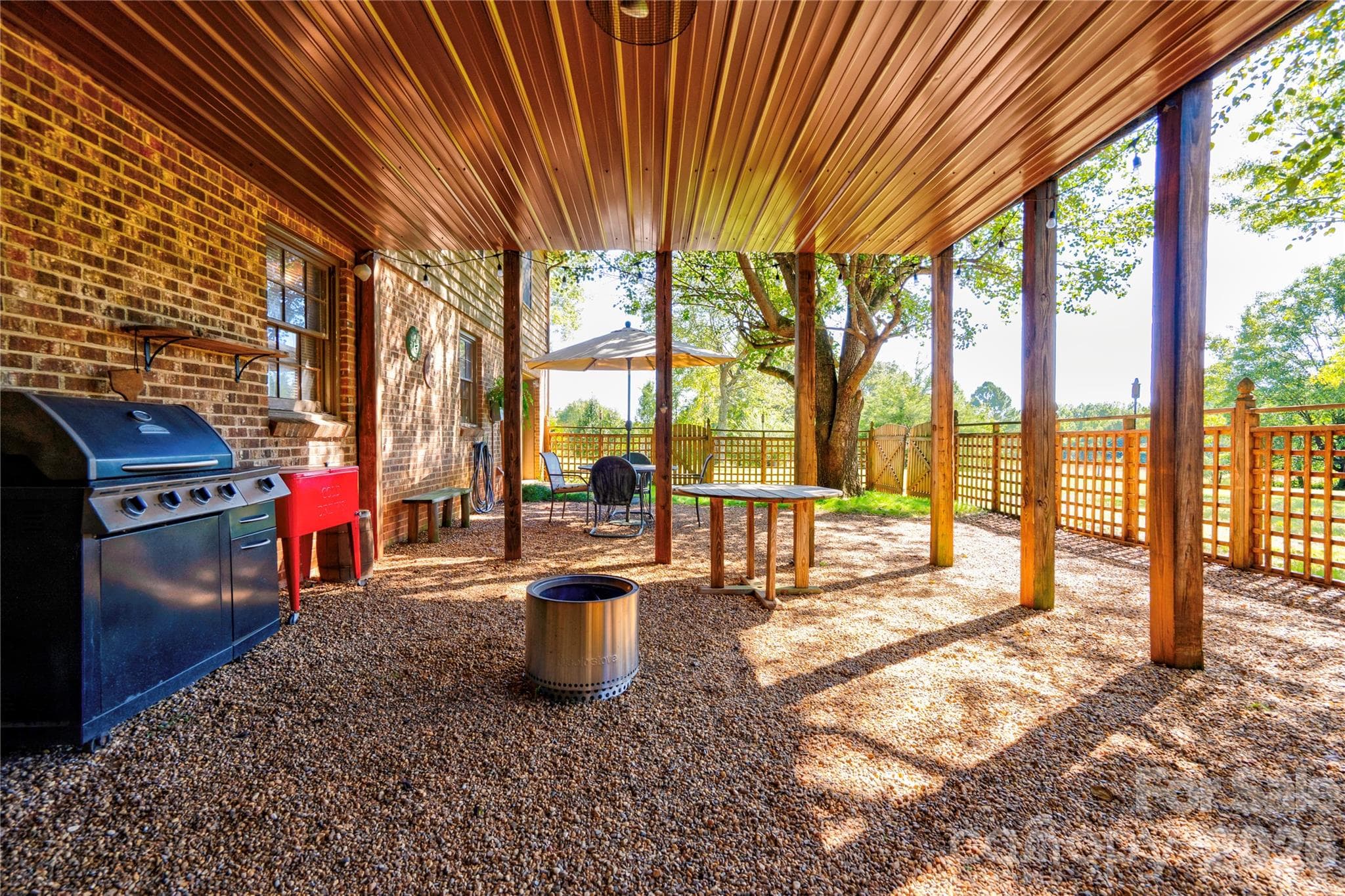 Fenced In Gravel Patio - 225 Hicks Hill Road, Lawndale