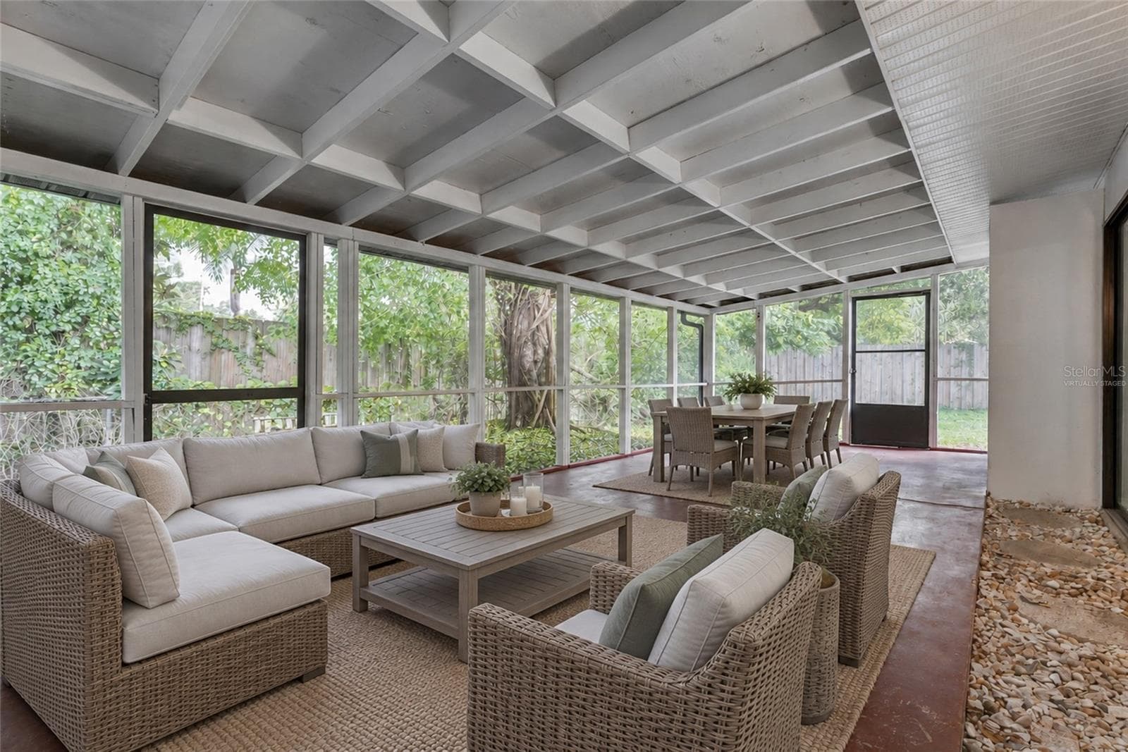 Unit 4749 screened lanai - Virtually staged - 4749 DAVID AVE, SARASOTA