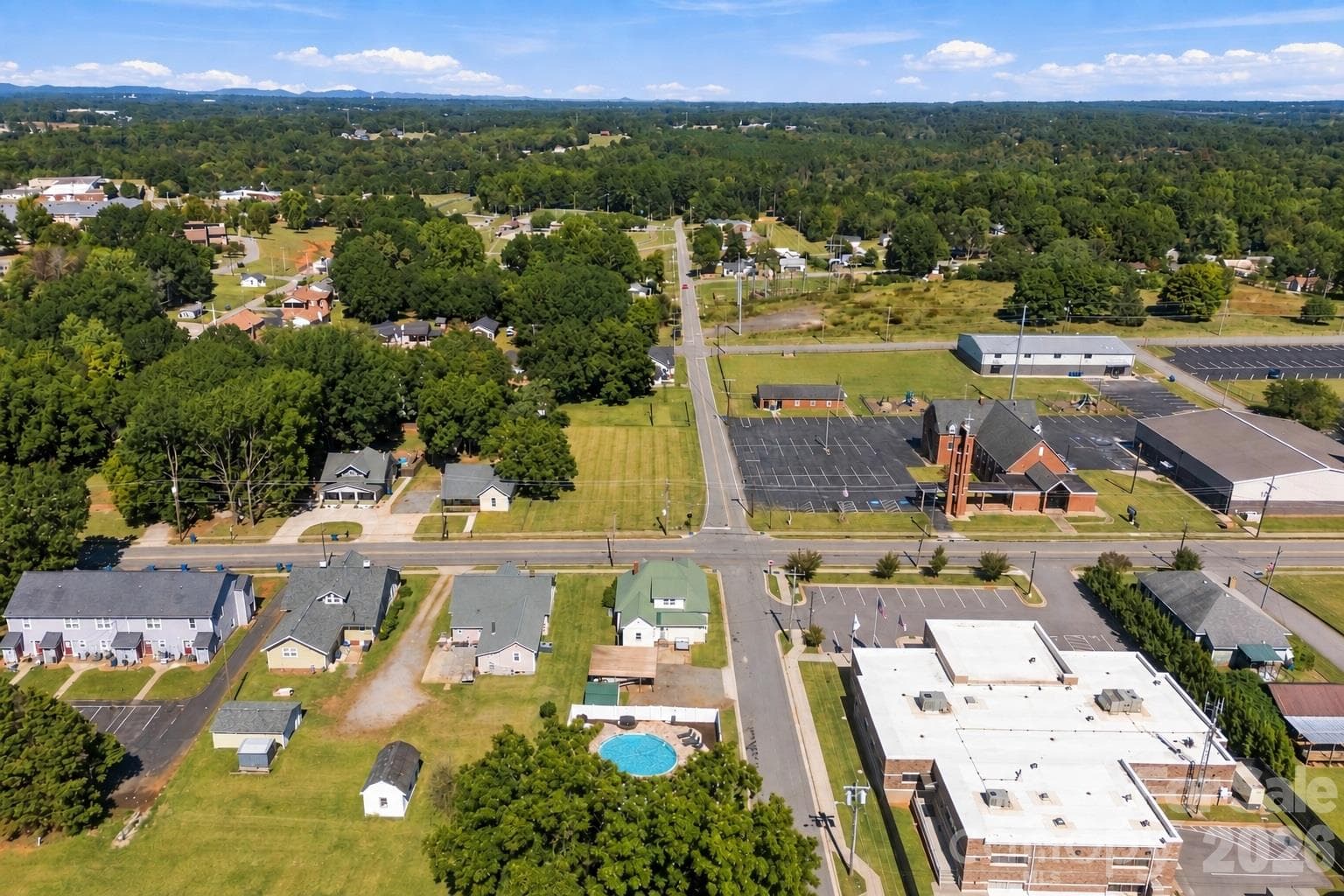 Drone back of property - 322 E Main Street, Maiden