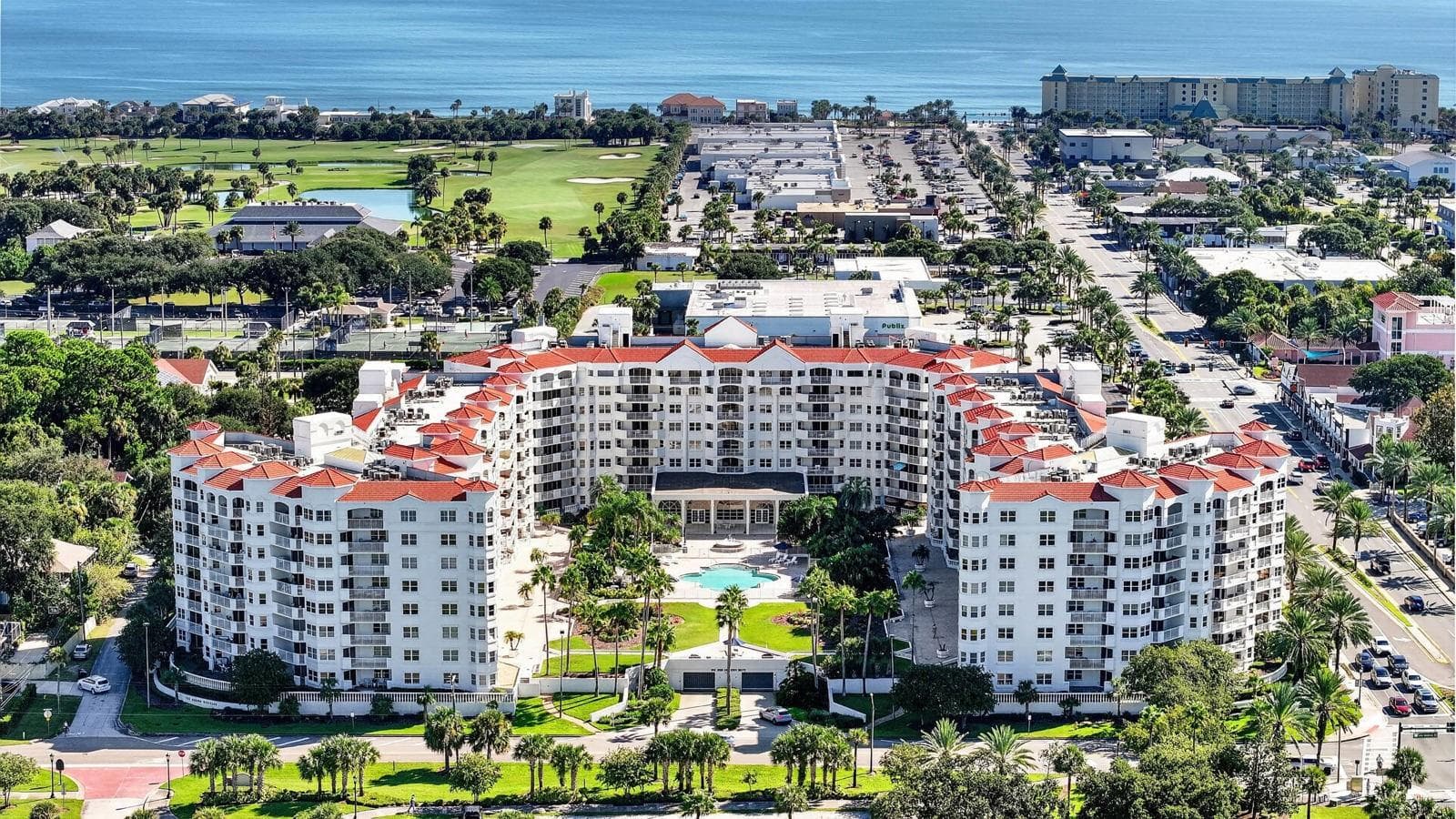 DRONE IMAGES OF BUILDING - 1 JOHN ANDERSON DR #301, ORMOND BEACH