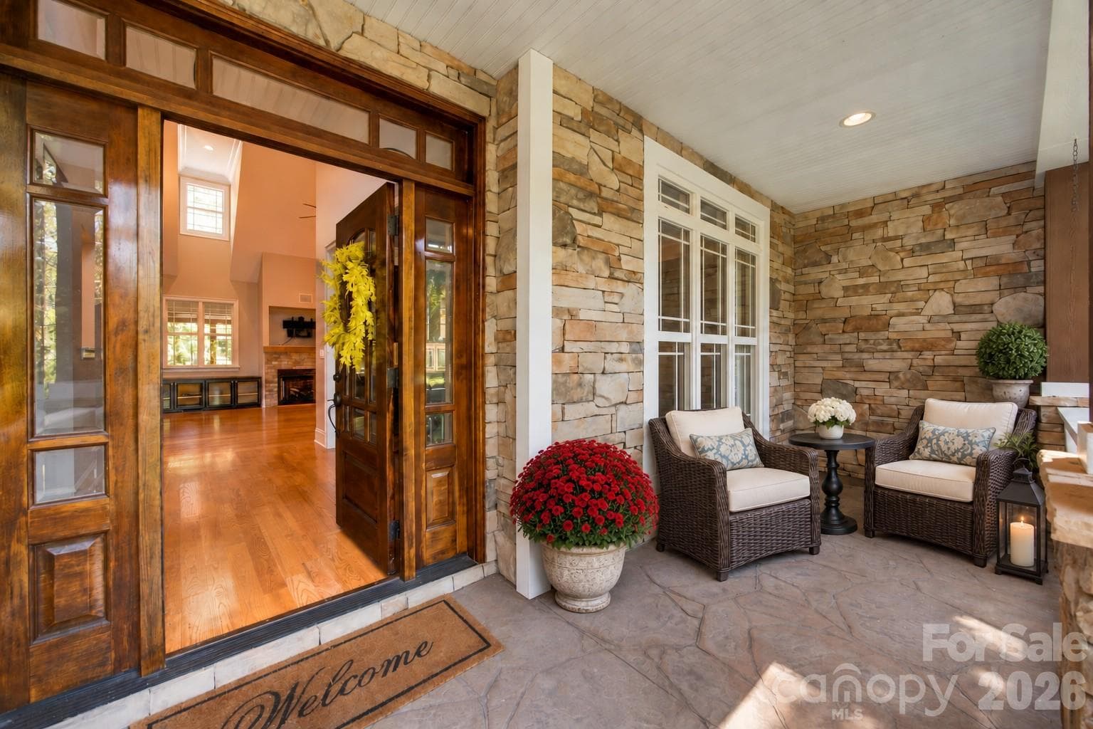 Virtually Staged Front Porch - 7481 Brotherton Road, Denver