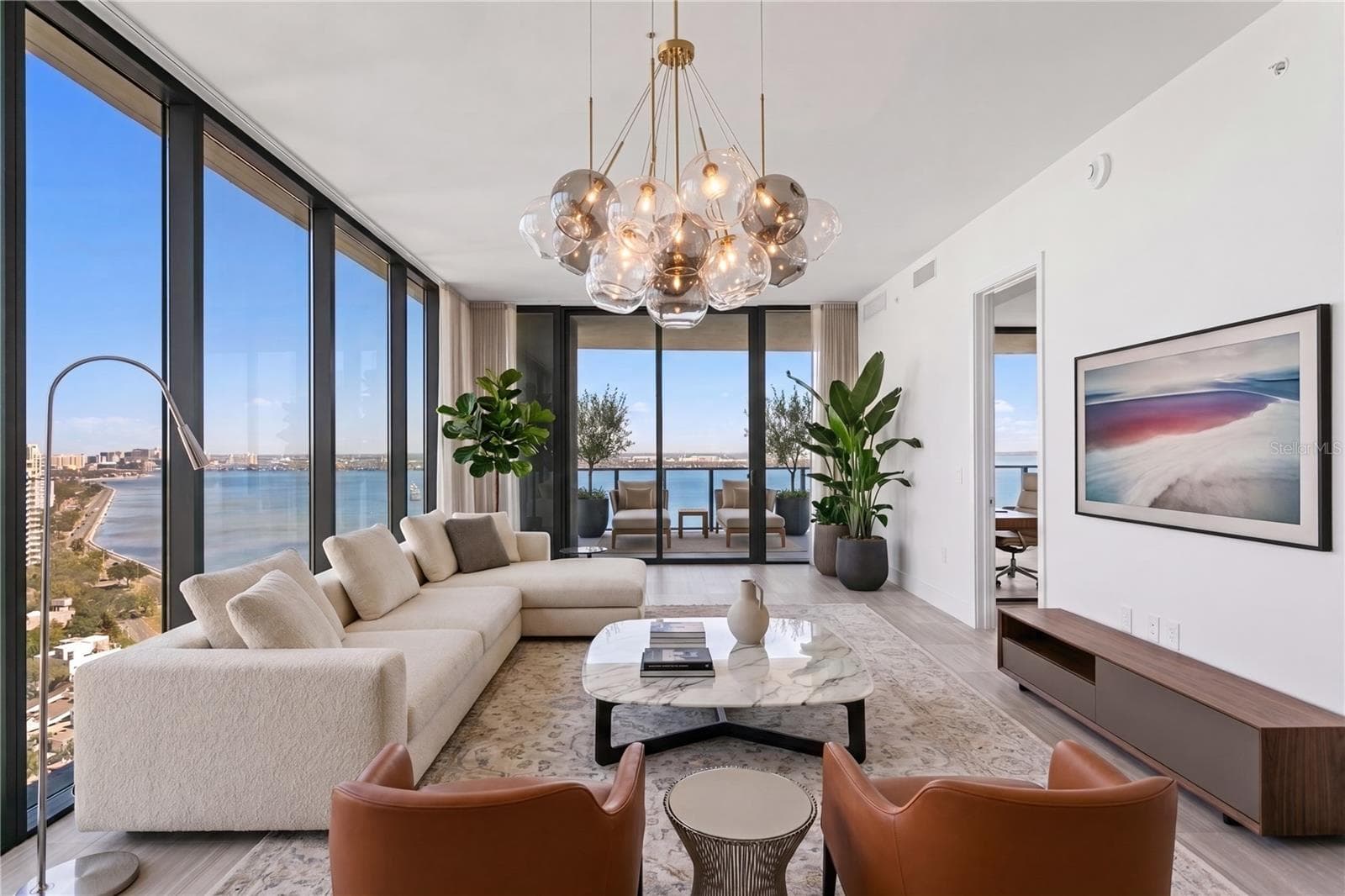 Living Room with stunning Bay views - 3015 S YSABELLA AVE #2301, TAMPA