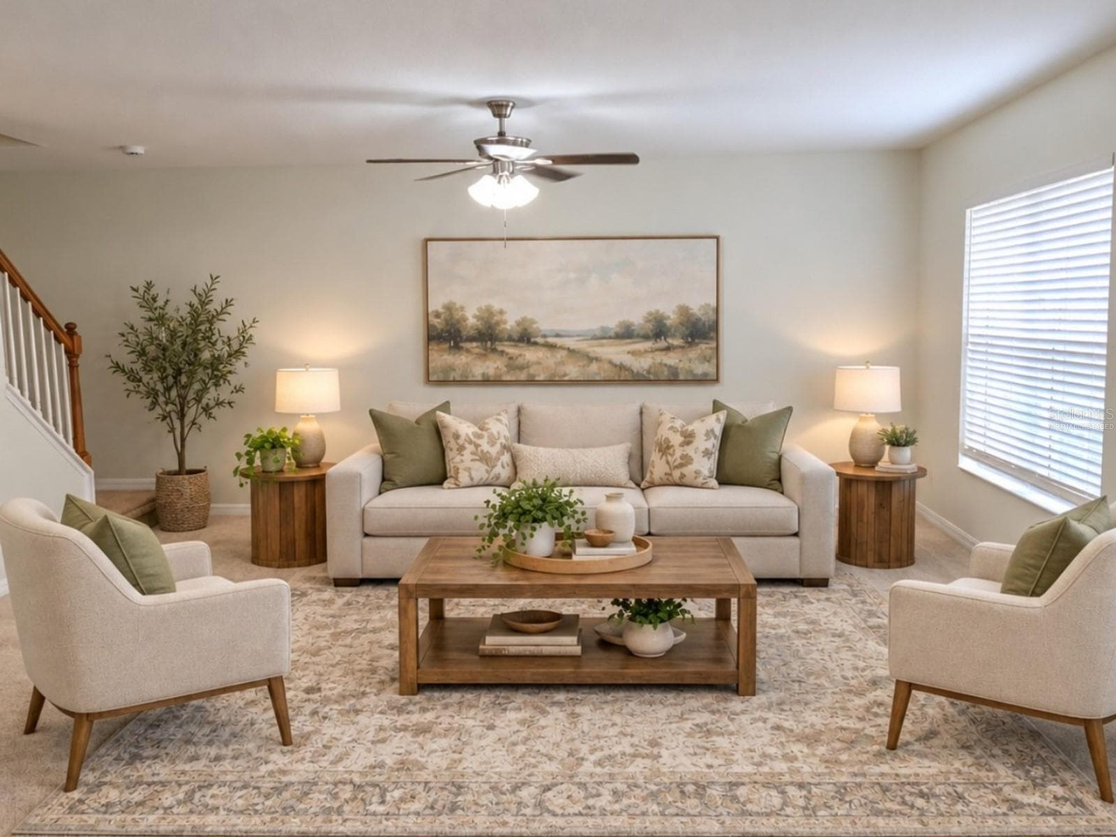 Virtually Staged - Family Room - 3438 CASTLE STONE CT, VALRICO