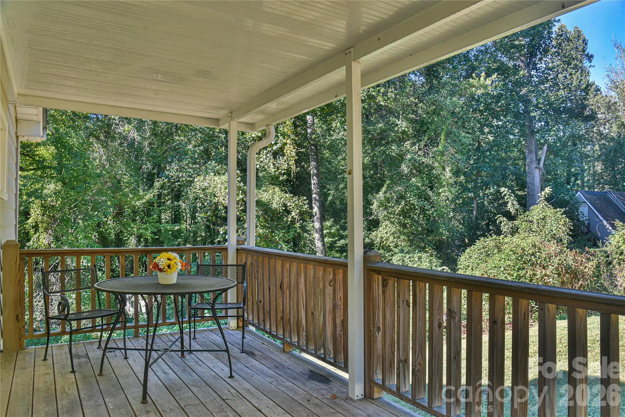Closeup of Covered Porch. - 505 Monte Vista Road, Candler