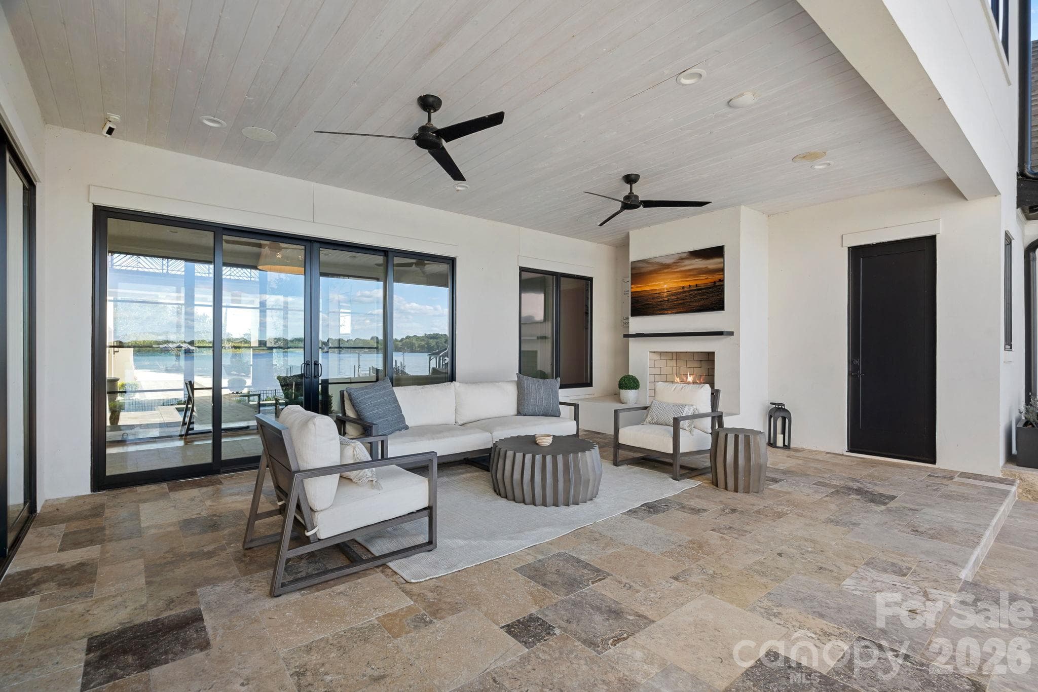 Lanai Complete with Outdoor Fireplace, Entertainment, & a Pool Bath - 17811 Largo Place, Cornelius