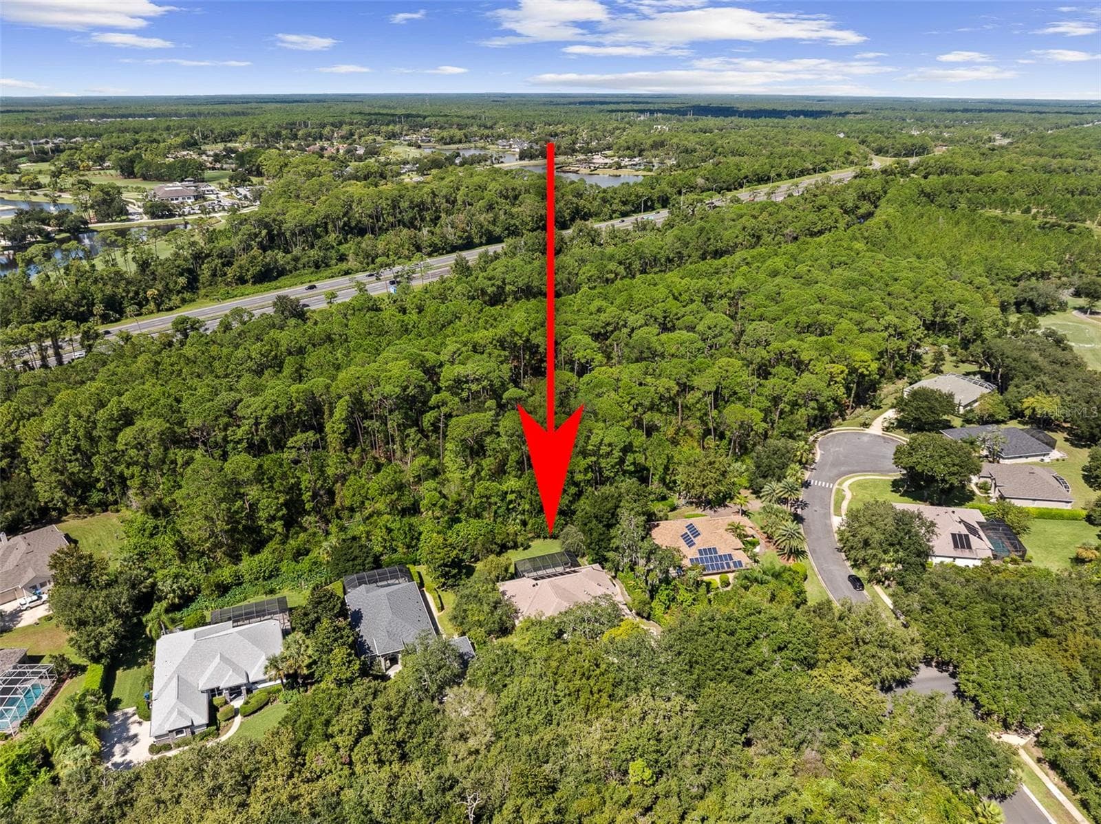 High-Altitude Drone View - 3448 ACOMA DR, ORMOND BEACH