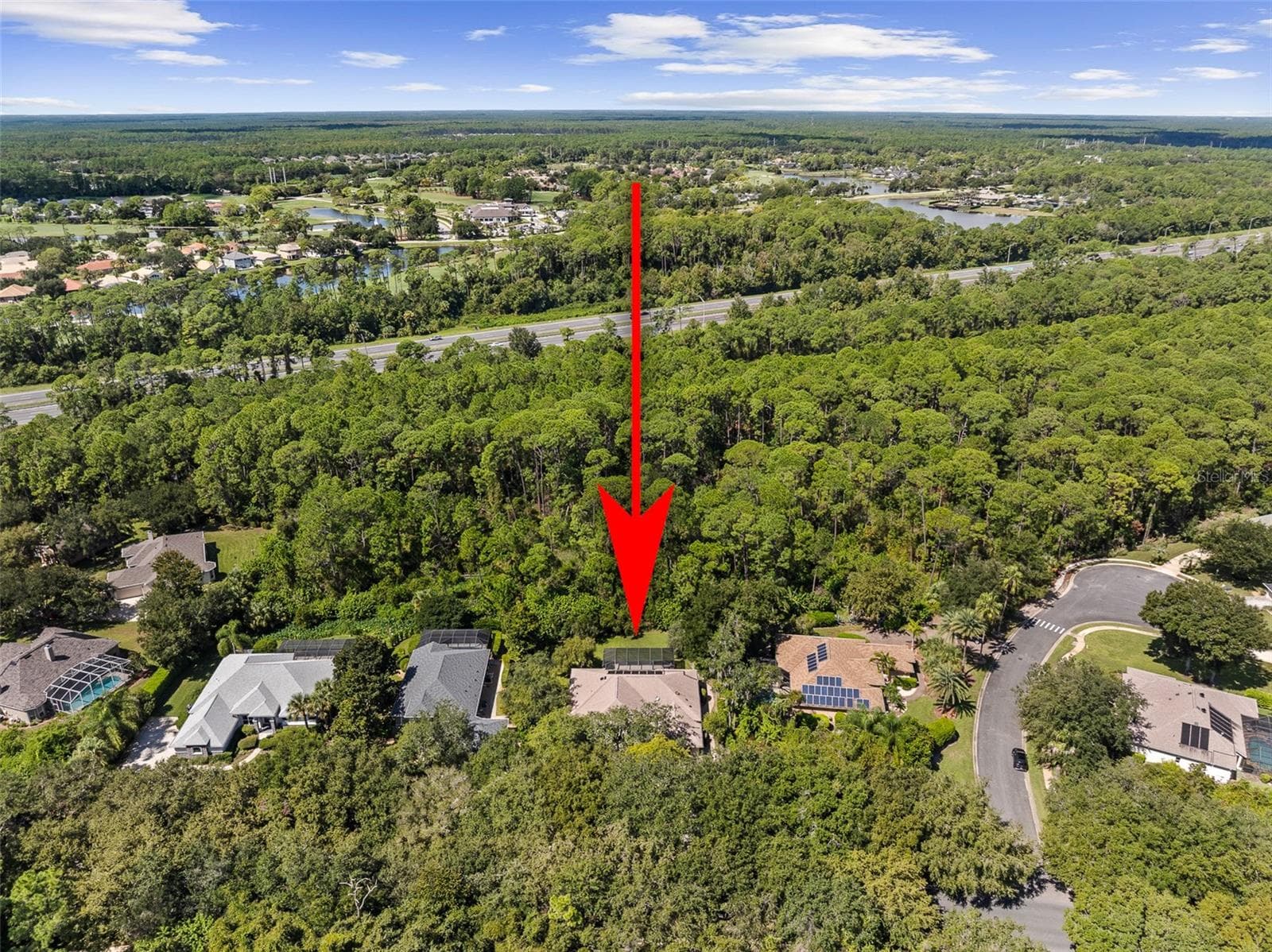 High-Altitude Drone View - 3448 ACOMA DR, ORMOND BEACH