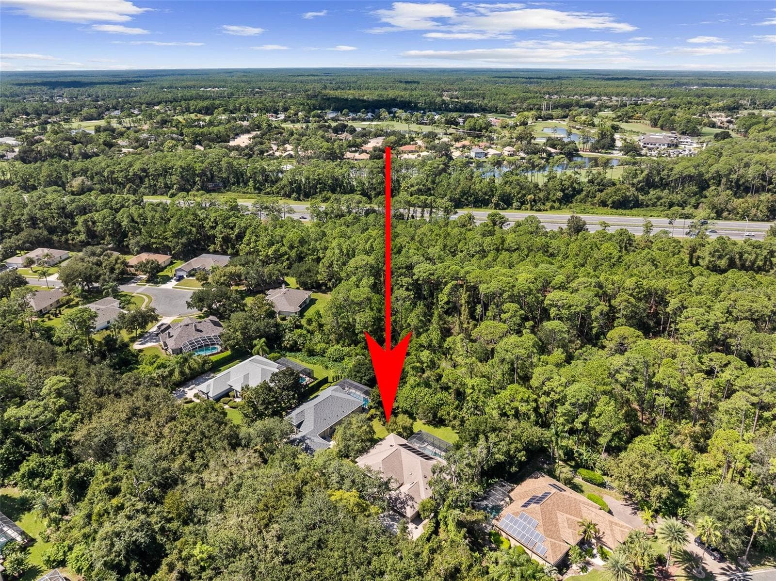 High-Altitude Drone View - 3448 ACOMA DR, ORMOND BEACH