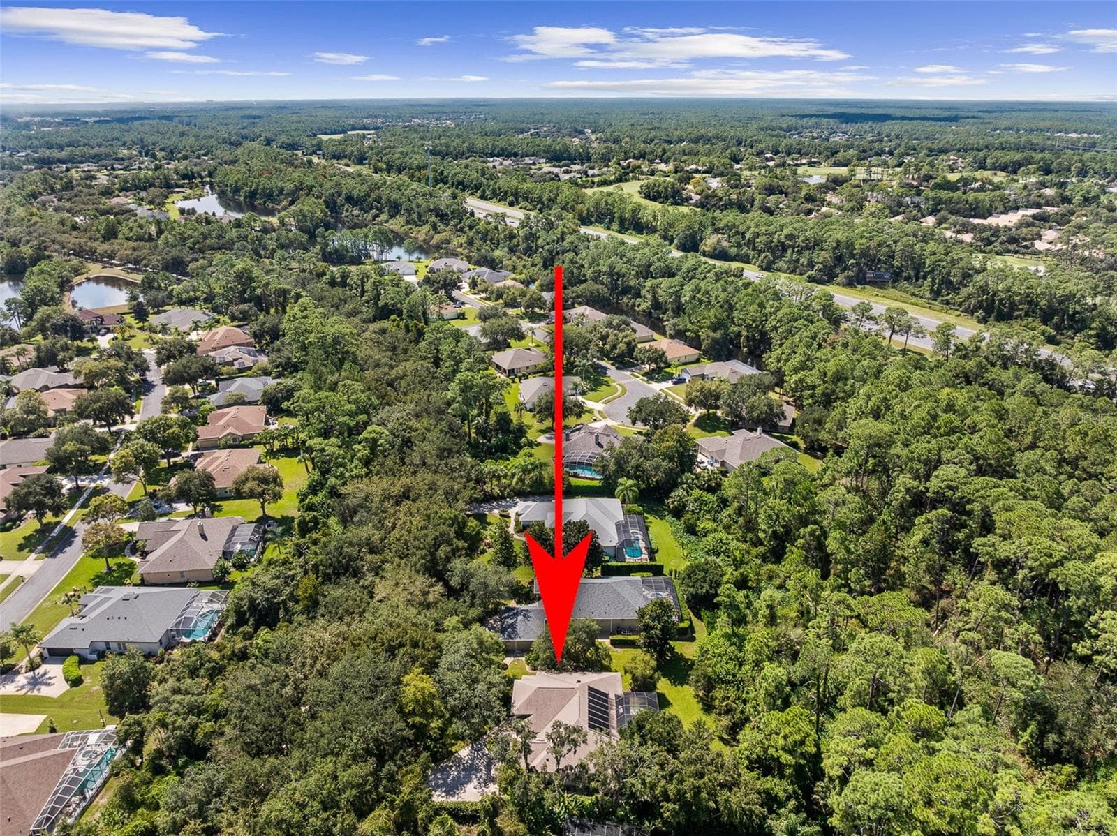 High-Altitude Drone View - 3448 ACOMA DR, ORMOND BEACH