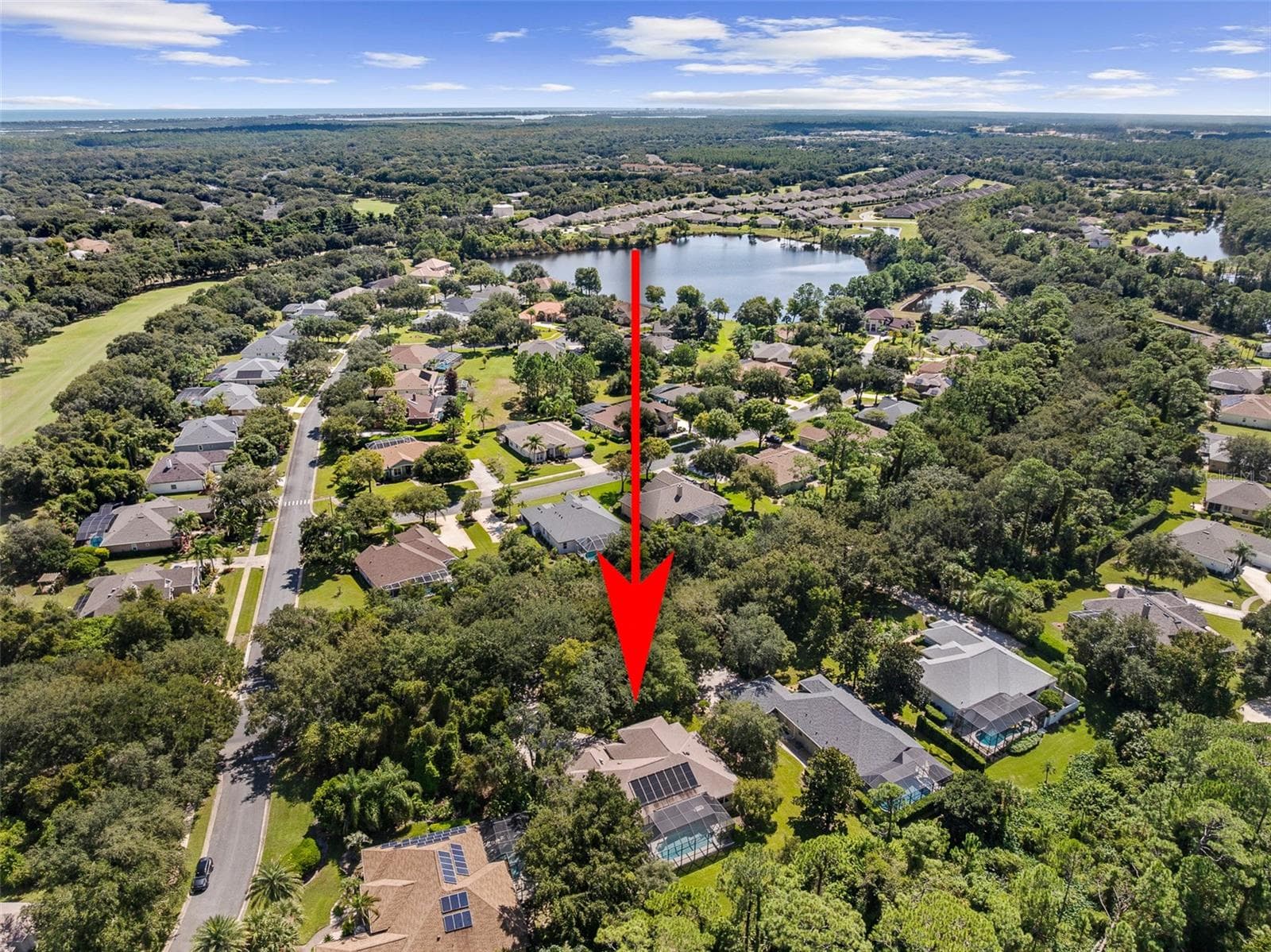 High-Altitude Drone View - 3448 ACOMA DR, ORMOND BEACH