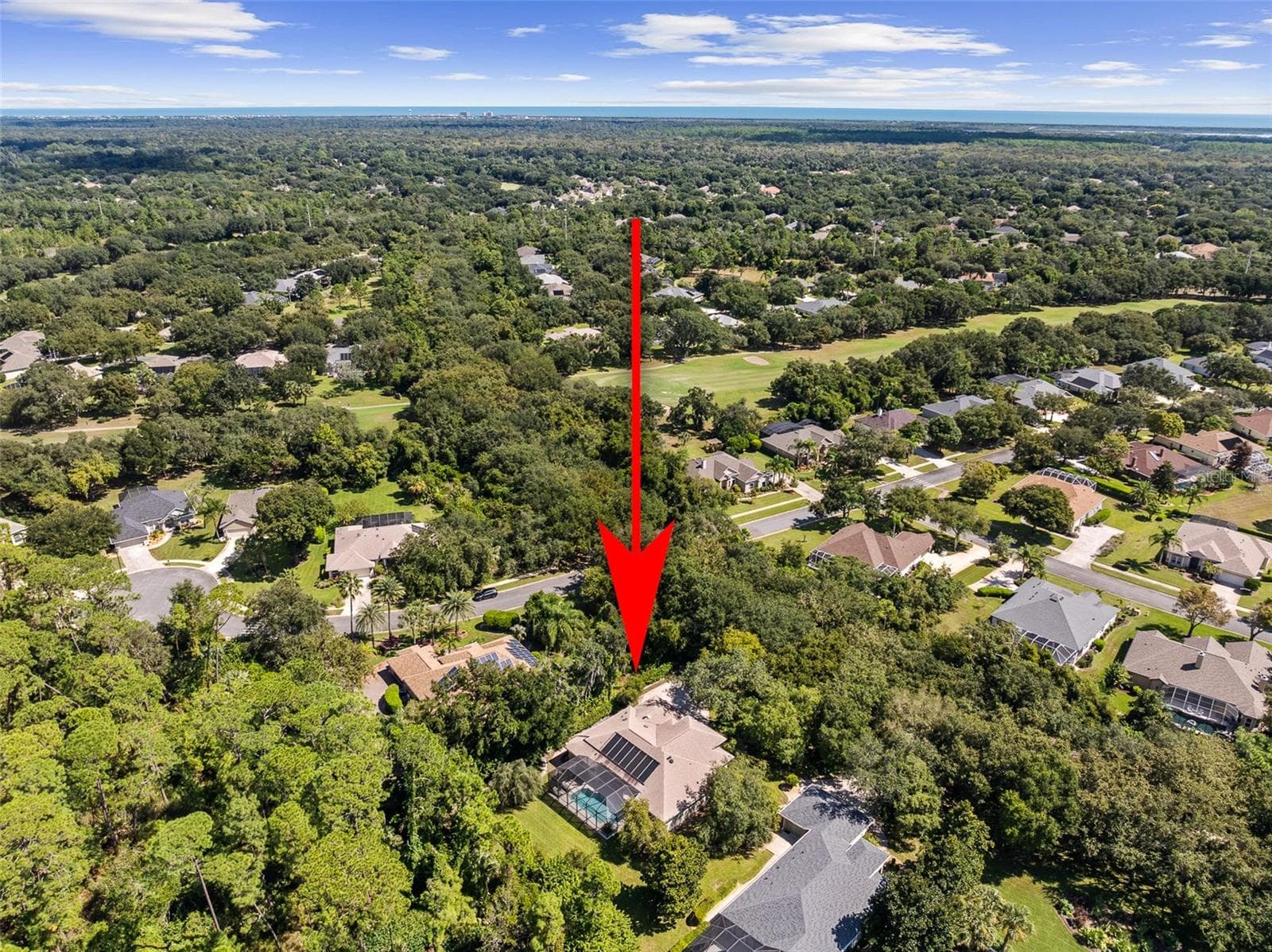 High-Altitude Drone View - 3448 ACOMA DR, ORMOND BEACH