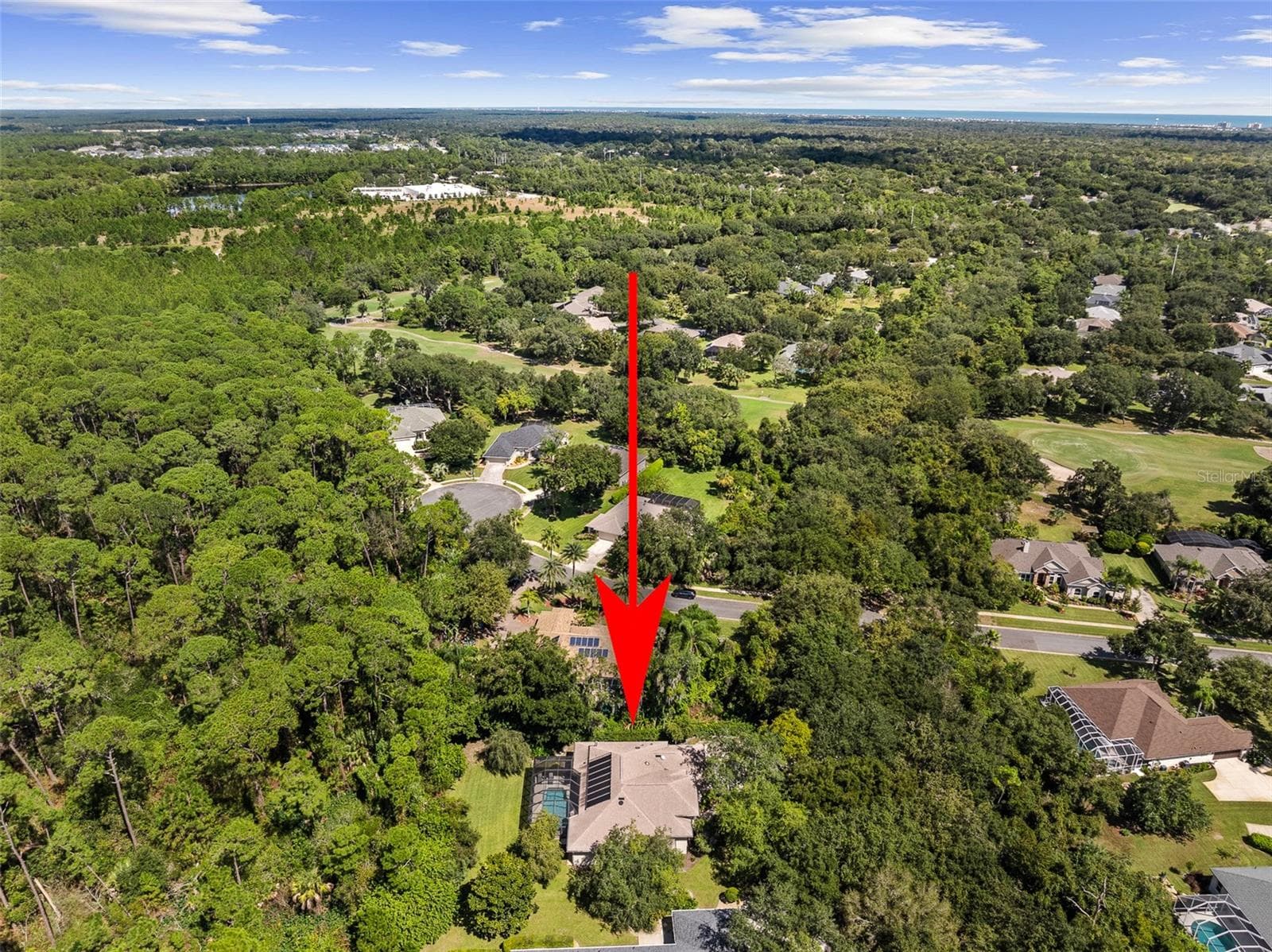 High-Altitude Drone View - 3448 ACOMA DR, ORMOND BEACH