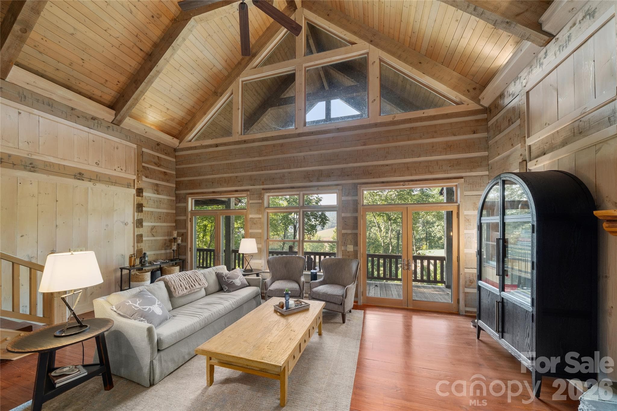 Log Cabin with Vaulted Ceilings 170 Cradling Cove Waynesville NC - Waynesville