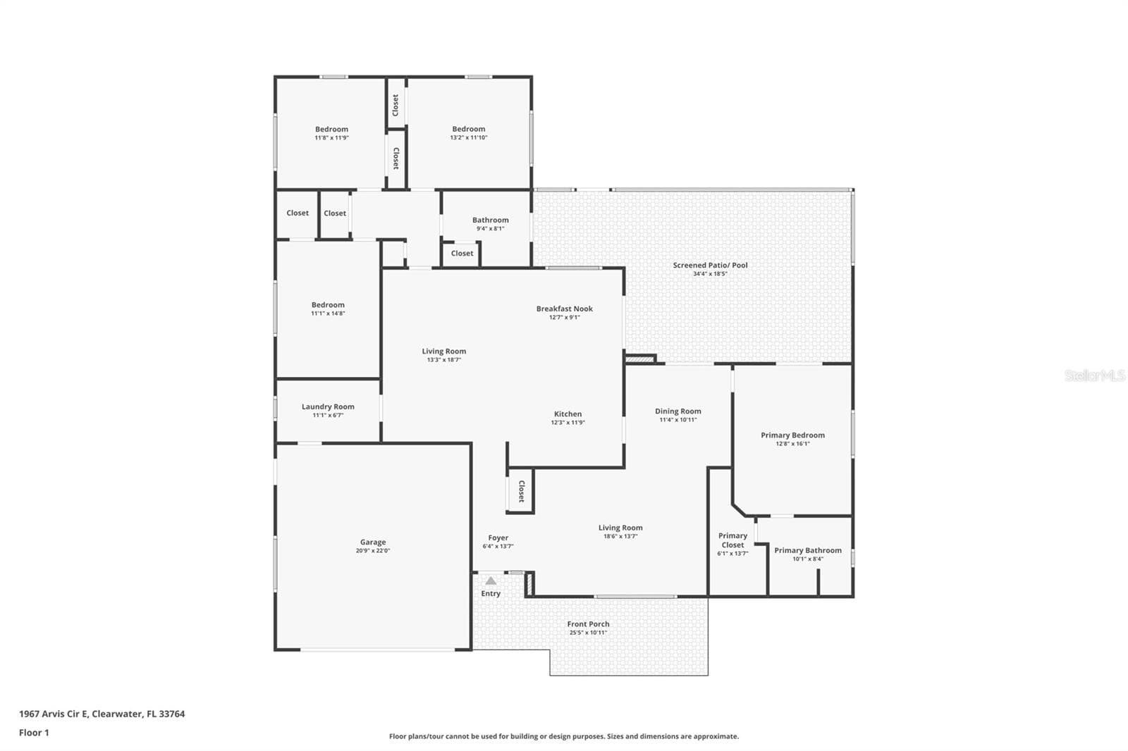 Floor plan - 1967 ARVIS CIR E, CLEARWATER
