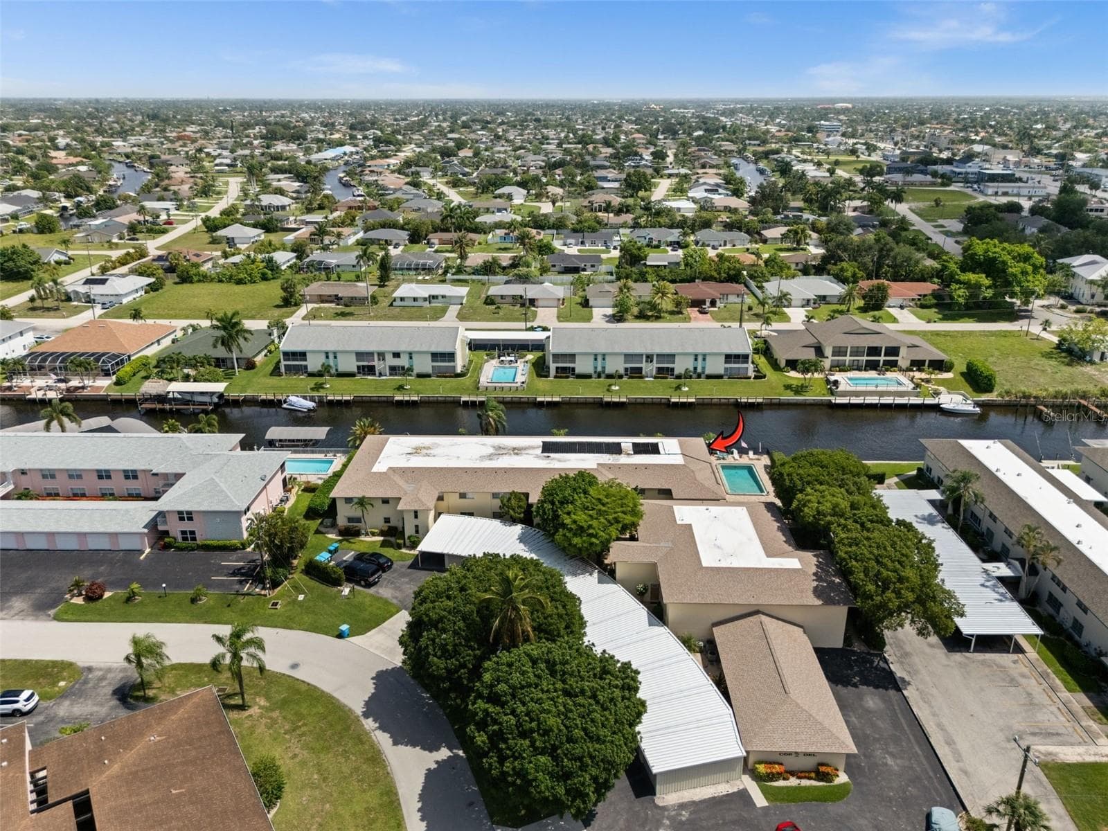 Aerial view - 1345 SE 40TH TER #2E, CAPE CORAL