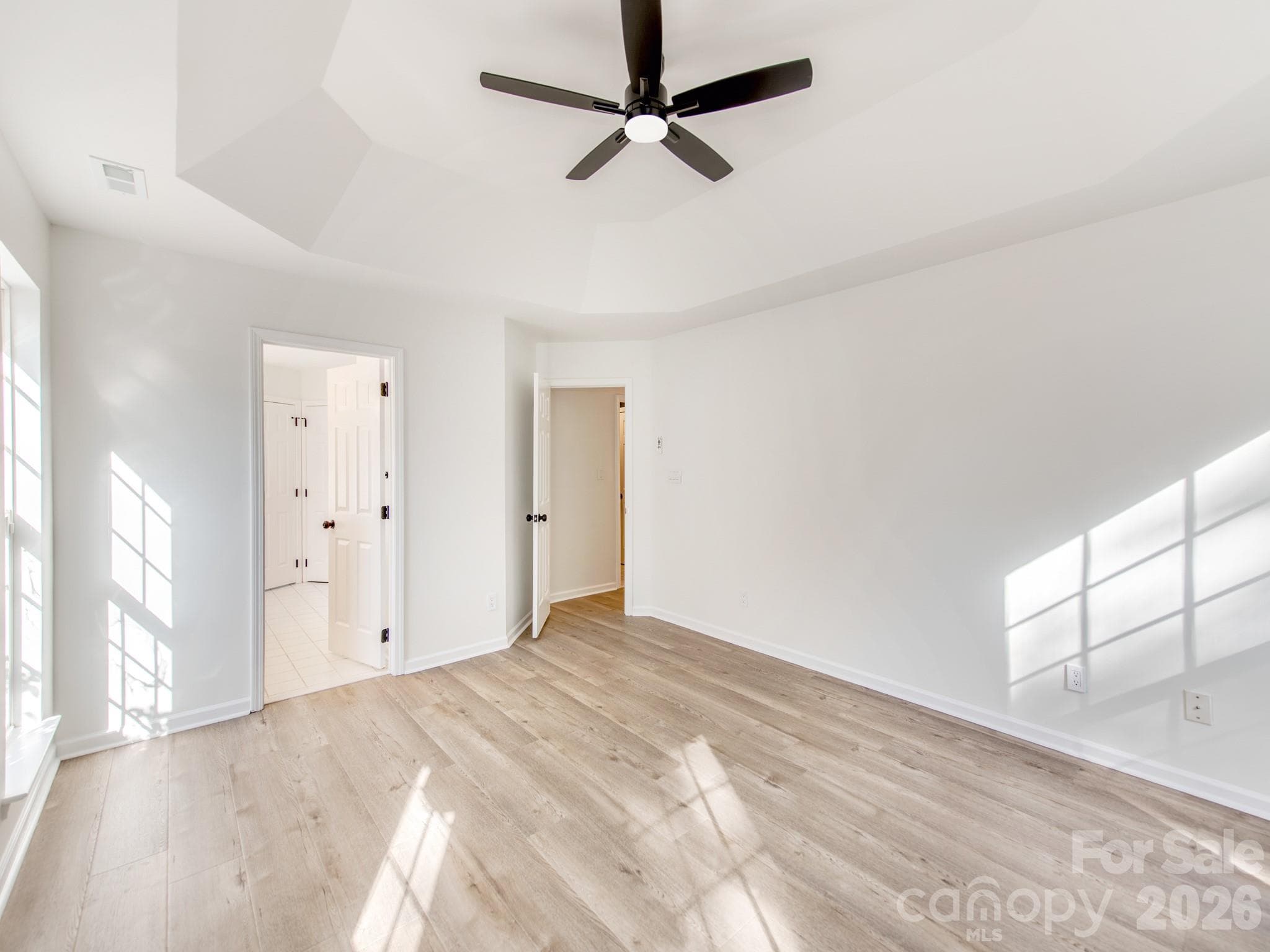 Trey ceiling in primary bedroom - 810 Greenhill Drive, Charlotte