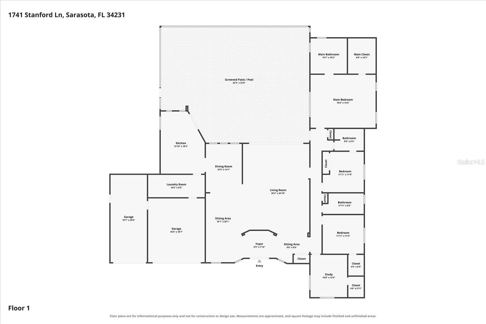 Floorplan - 1741 STANFORD LN, SARASOTA