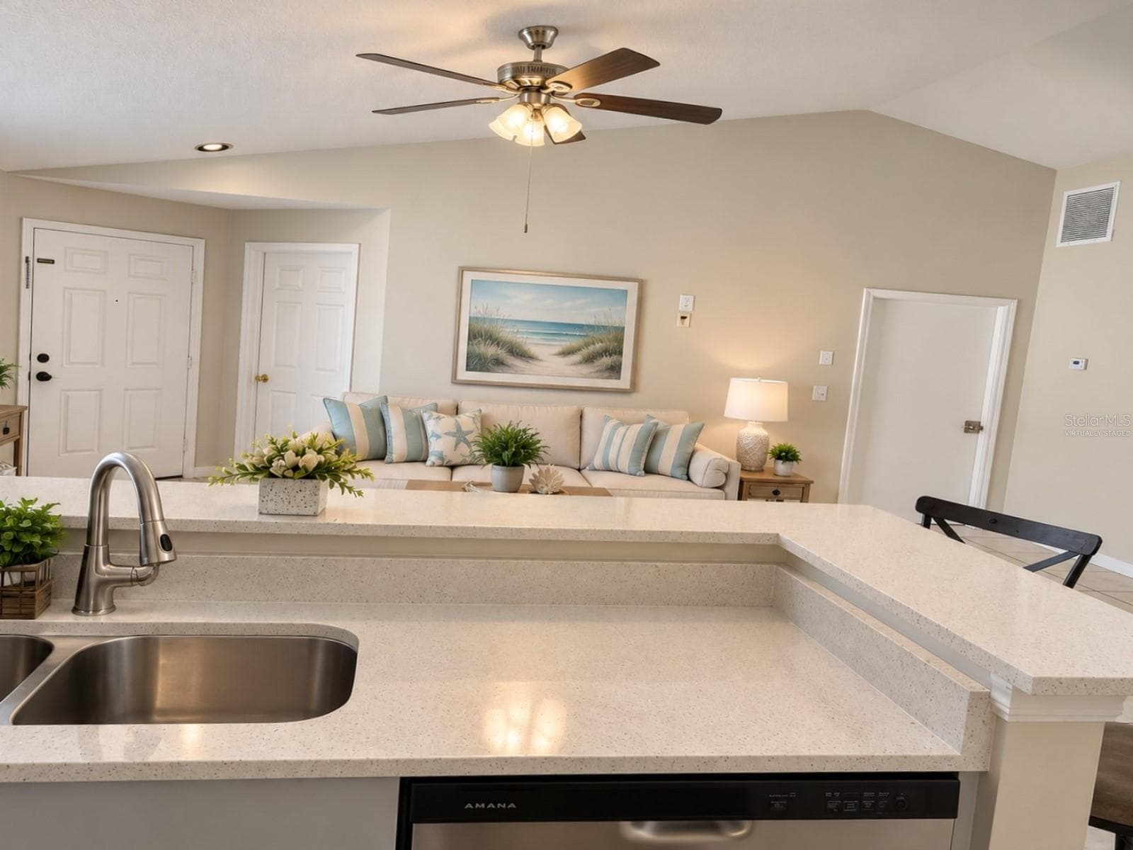 Virtually Staged - Kitchen/Family Room - 11125 LAKE TAHOE DR, RIVERVIEW