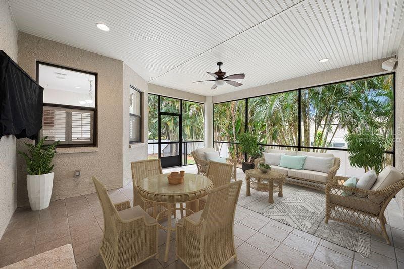 Virtually Staged Lanai - 114 IRWIN ST E, SAFETY HARBOR